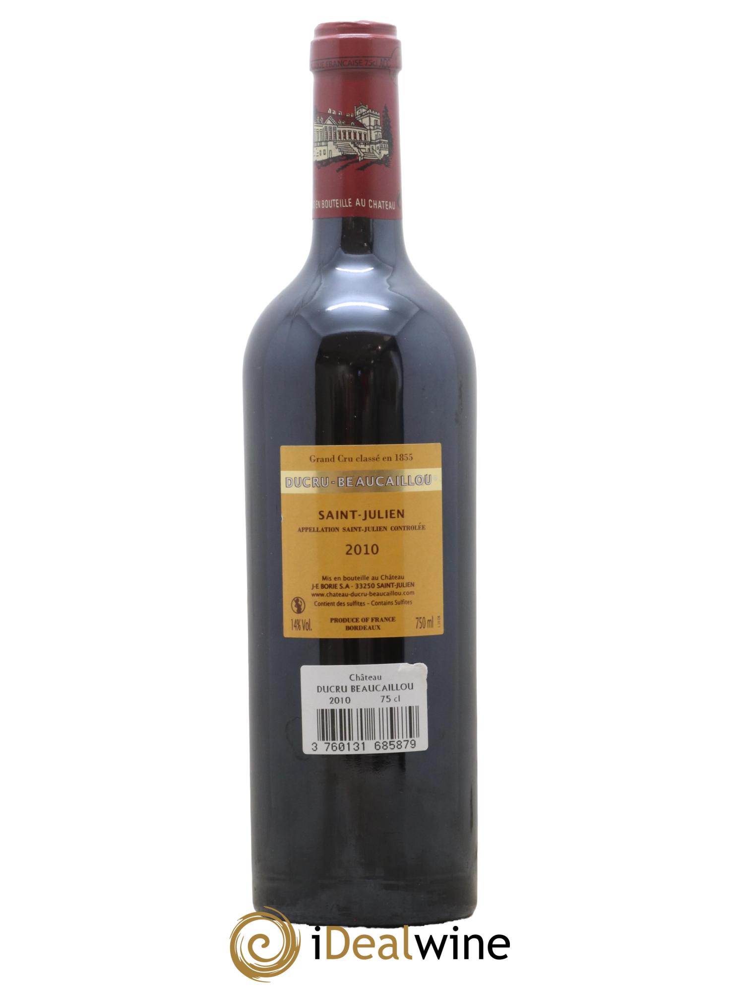 Château Ducru Beaucaillou 2ème Grand Cru Classé 2010 - Lot de 1 bouteille - 1