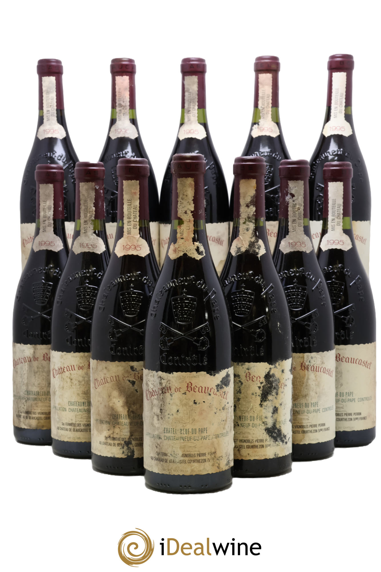 Châteauneuf-du-Pape Château de Beaucastel Famille Perrin 1995 - Lot of 12 bottles - 0