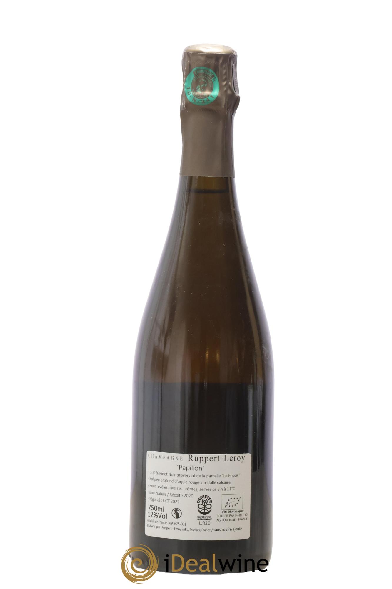 Papillon Brut Nature Ruppert-Leroy (Domaine) 2020 - Lot of 1 bottle - 1