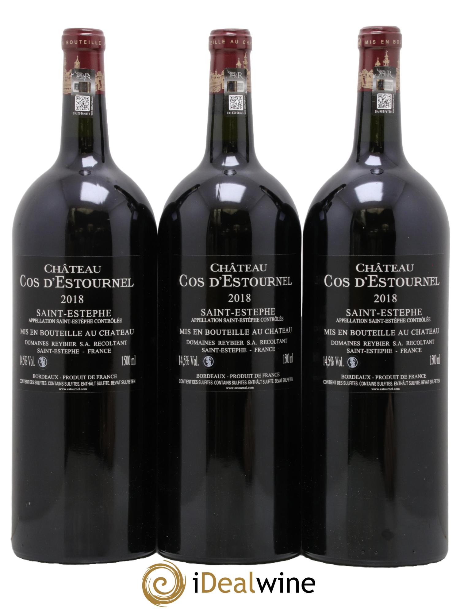 Cos d'Estournel 2ème Grand Cru Classé 2018 - Lot of 3 magnums - 1