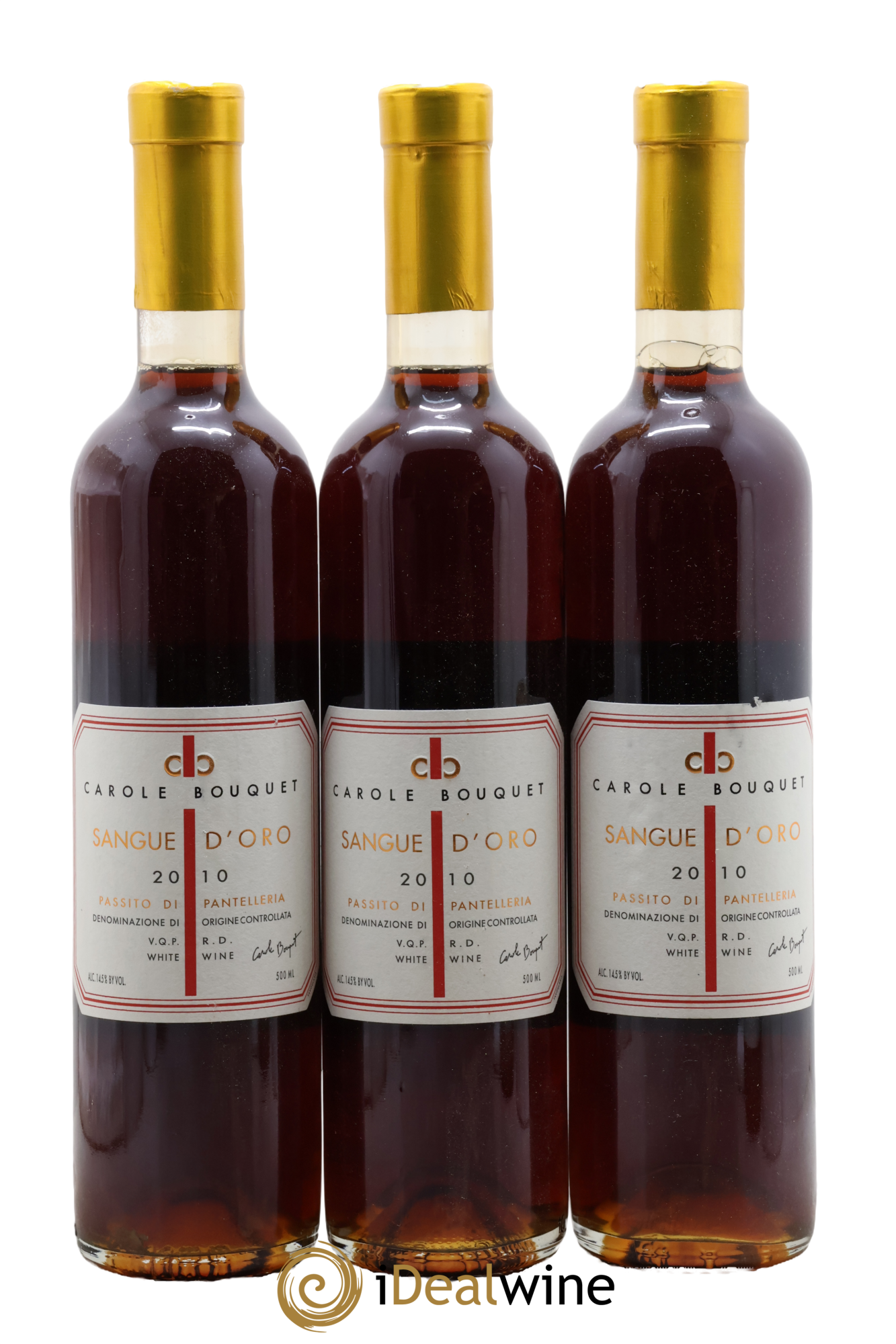 Passito di Pantelleria DOC Sangue d'Oro Carole Bouquet 2010 - Lot de 3 format 50cls - 0