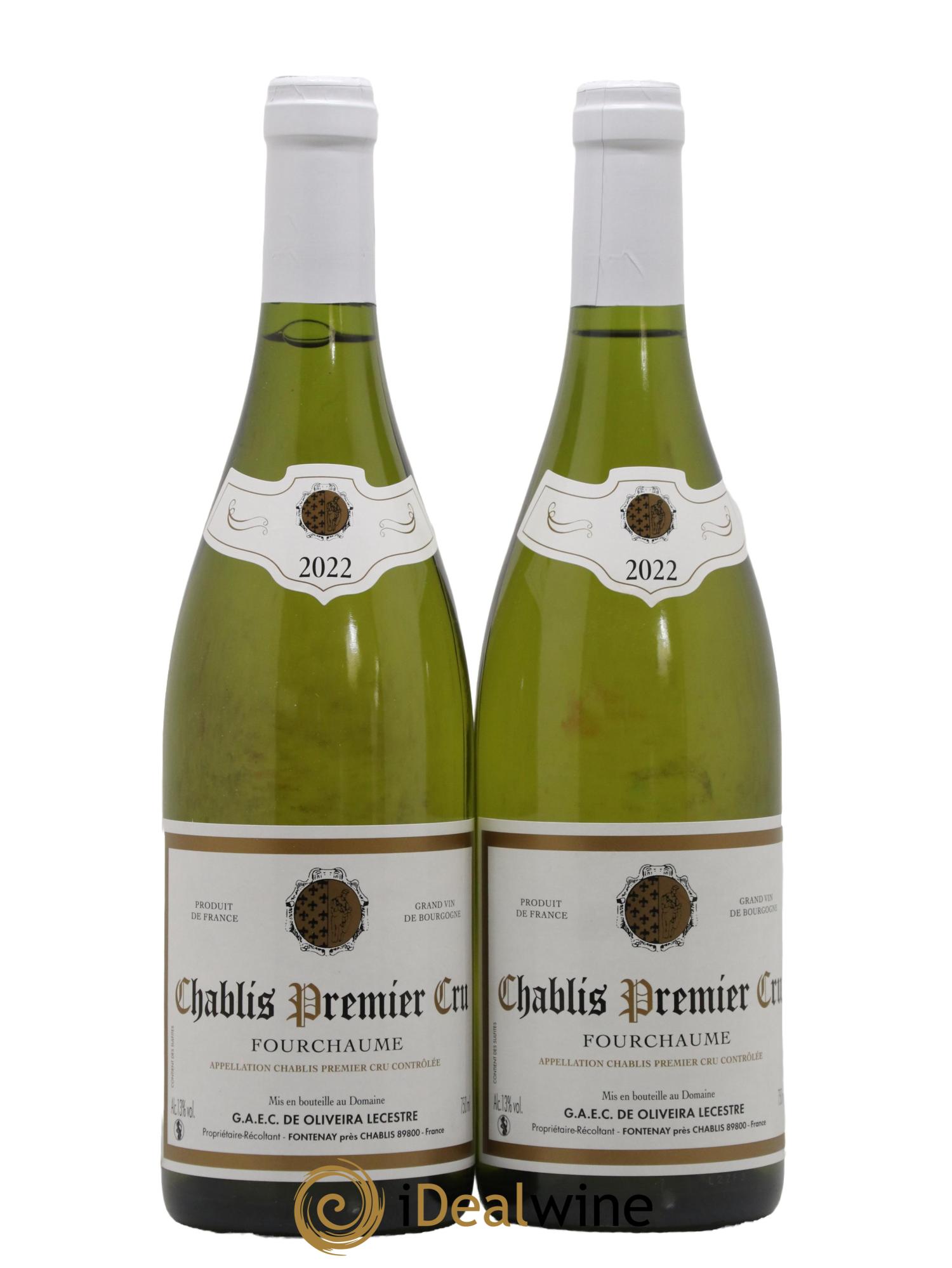 Chablis 1er Cru Fourchaume Gaec De Oliveira Lecestre 2022 - Lot de 2 bouteilles - 0