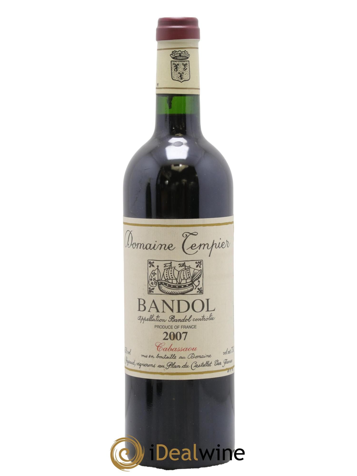 Bandol Domaine Tempier Cuvée Cabassaou Famille Peyraud 2007 - Lot de 1 bouteille - 0