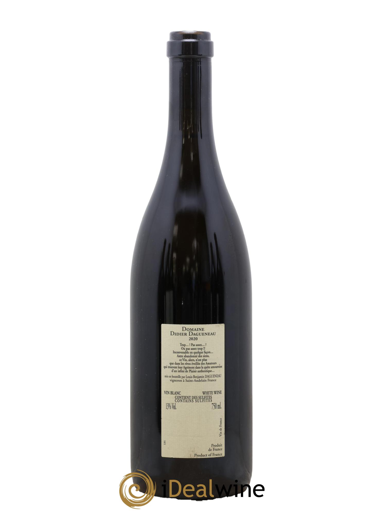 Vin de France Blanc Etc Dagueneau (Domaine Didier - Louis-Benjamin) 2020 - Lot de 1 bouteille - 1