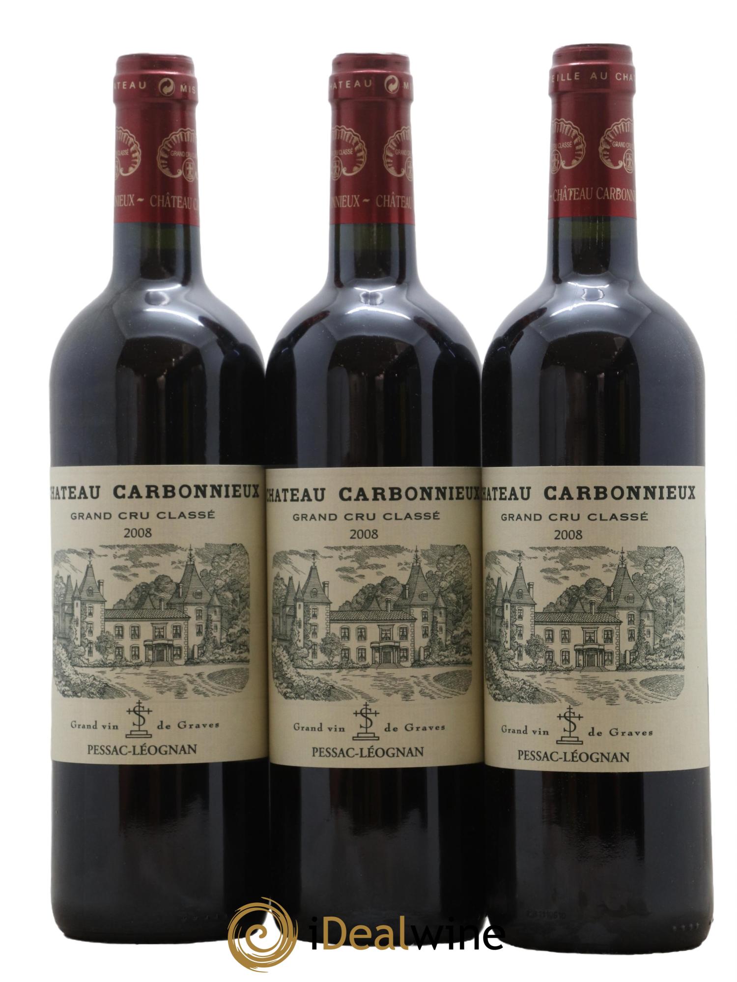 Château Carbonnieux Cru Classé de Graves 2008 - Lot de 6 bouteilles - 1