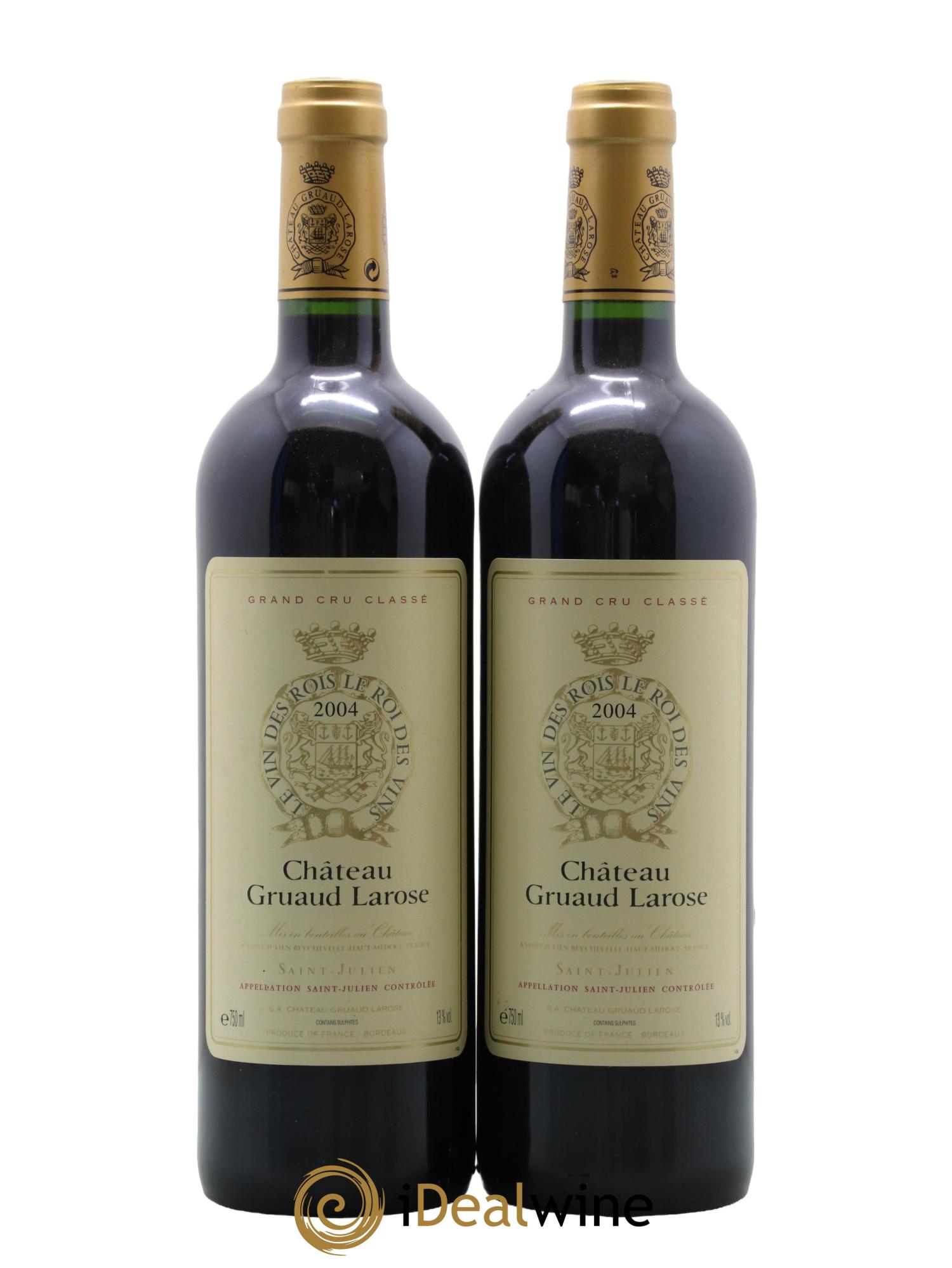 Château Gruaud Larose 2ème Grand Cru Classé 2004 - Lot de 2 bouteilles - 0
