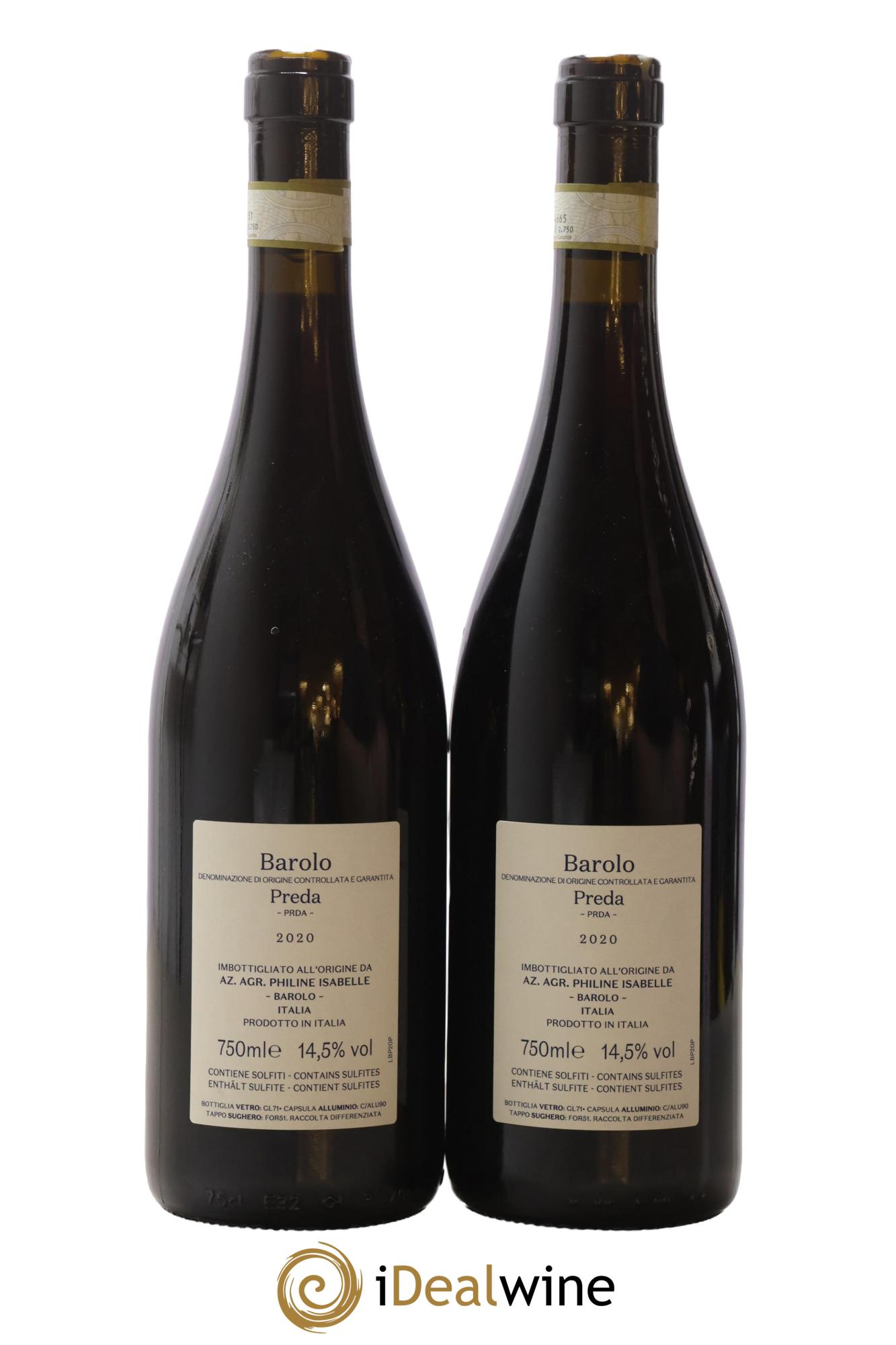 Barolo DOC Preda Philine Isabelle 2020 - Lot of 2 bottles - 1