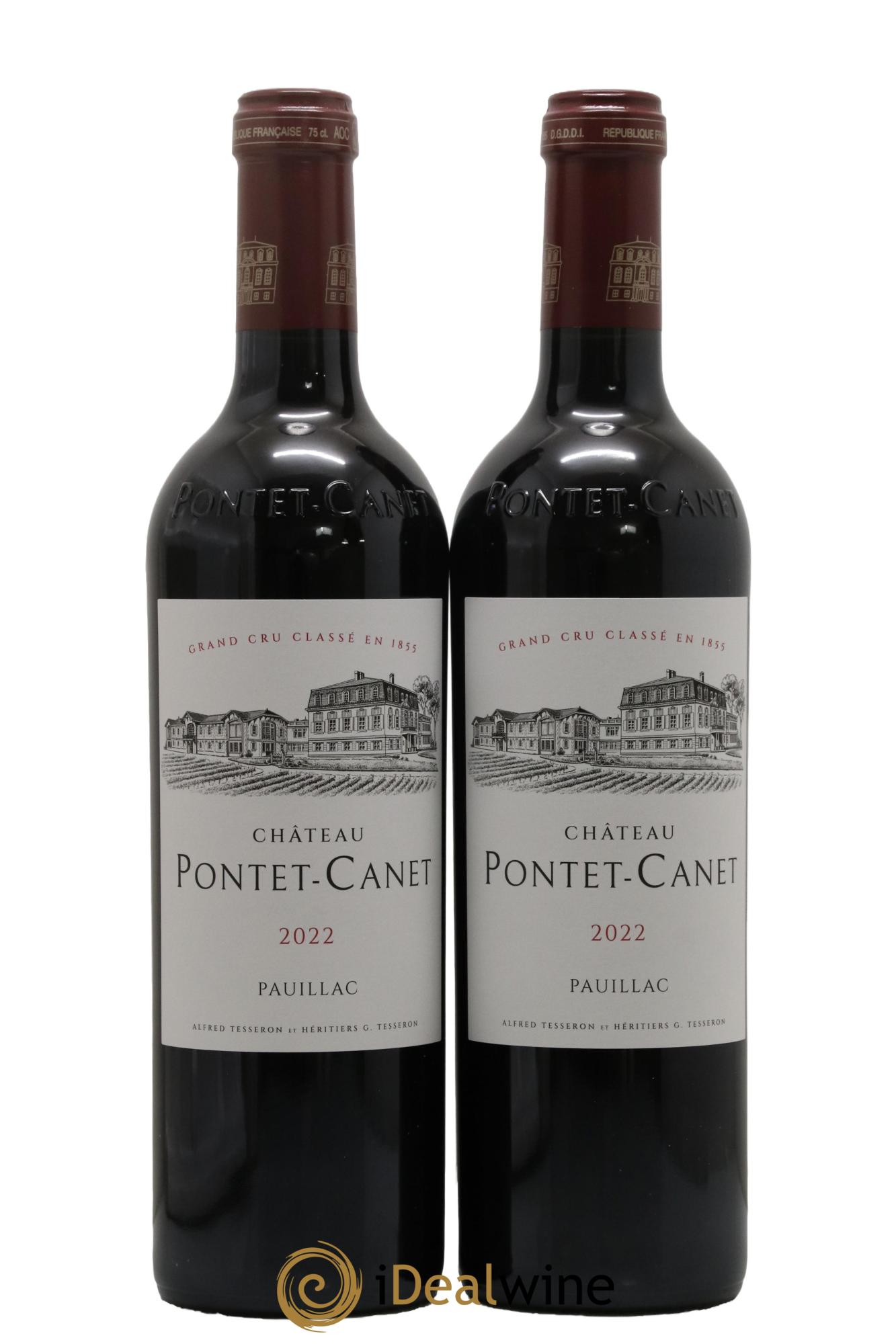 Château Pontet Canet 5ème Grand Cru Classé 2022 - Lot de 2 bouteilles - 0
