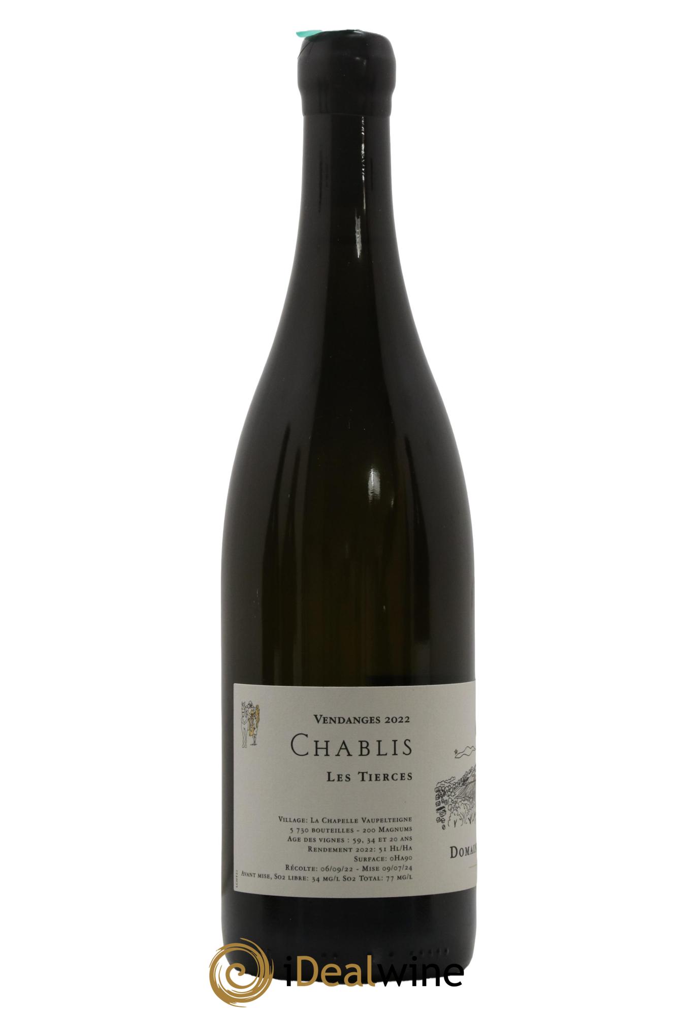 Chablis Les Tierces Jean Dauvissat 2022 - Lot of 1 bottle - 1