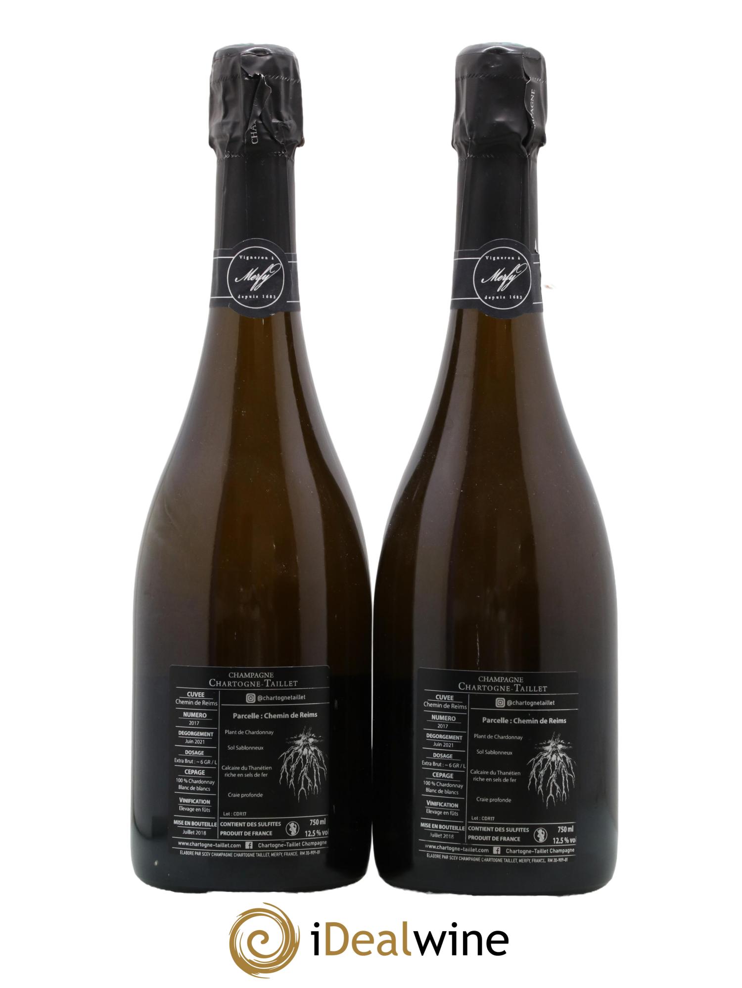 Chemins de Reims Chartogne-Taillet 2017 - Lot de 2 bouteilles - 1