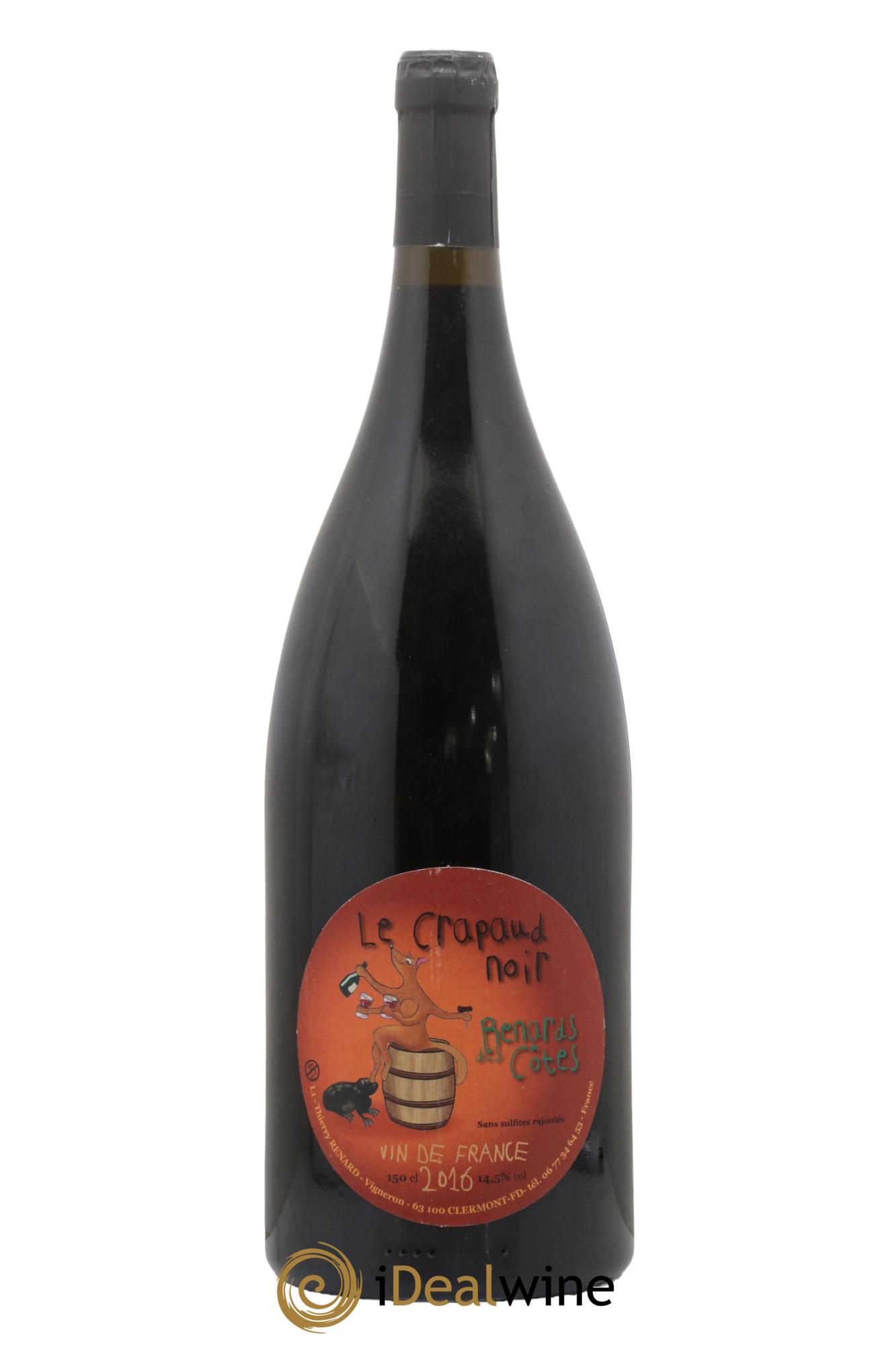 Vin de France Le Crapaud Noir Renard des Côtes - Thierry Renard 2016 - Posten von 1 Magnum - 0