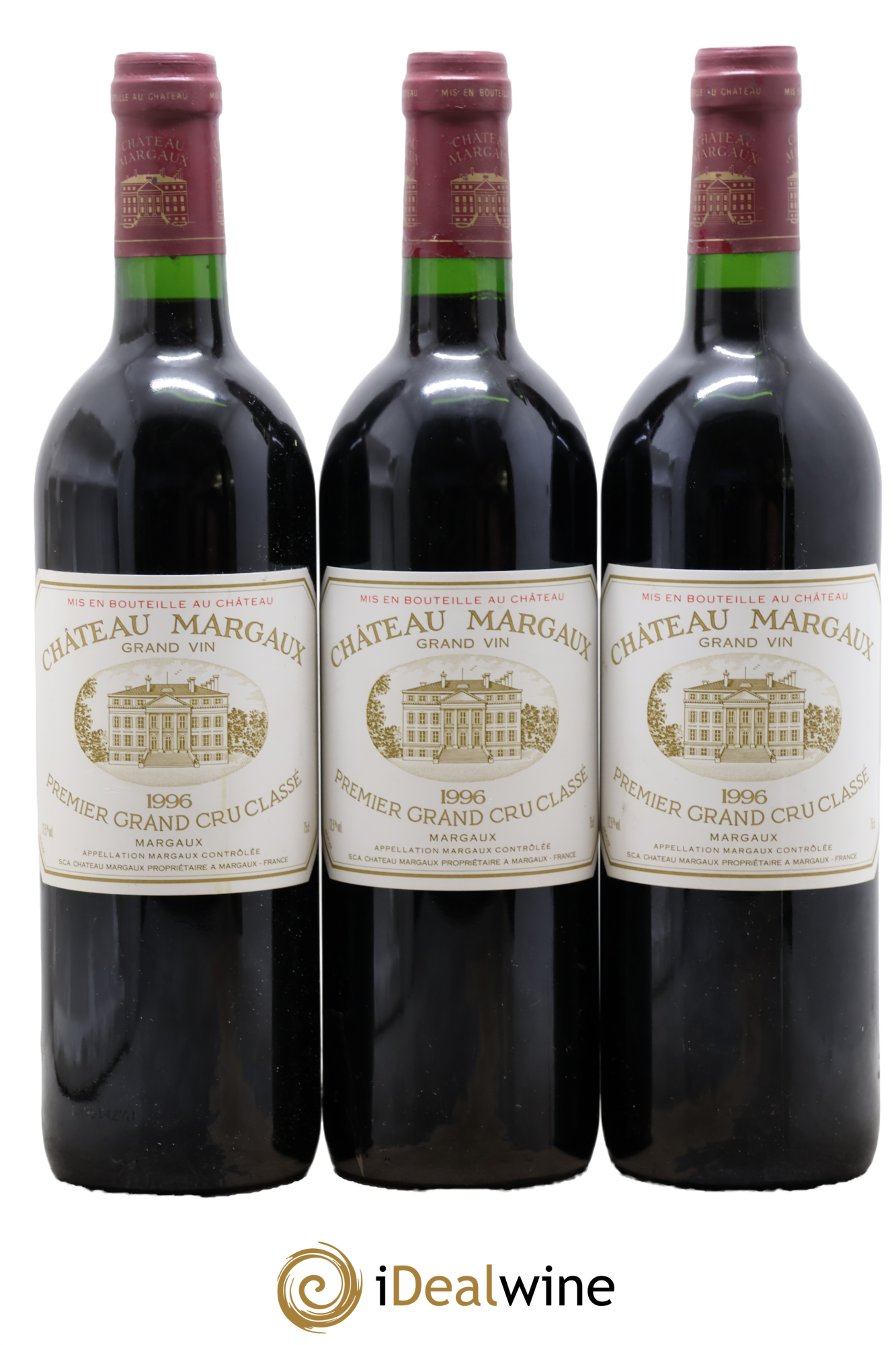 Château Margaux 1er Grand Cru Classé 1996 - Posten von 3 Flaschen - 0