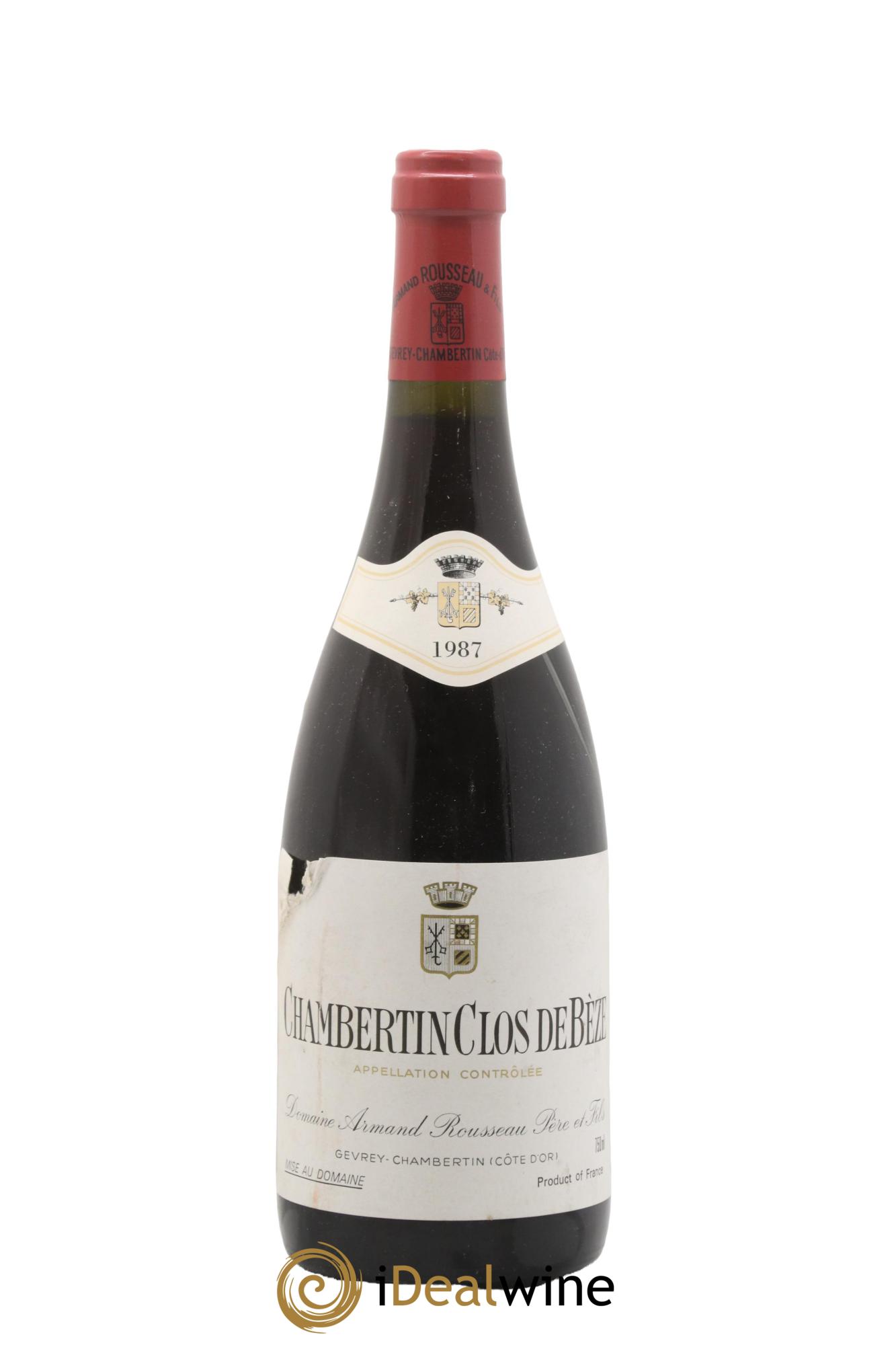 Chambertin Clos de Bèze Grand Cru Armand Rousseau (Domaine) 1987 - Lot de 1 bouteille - 0