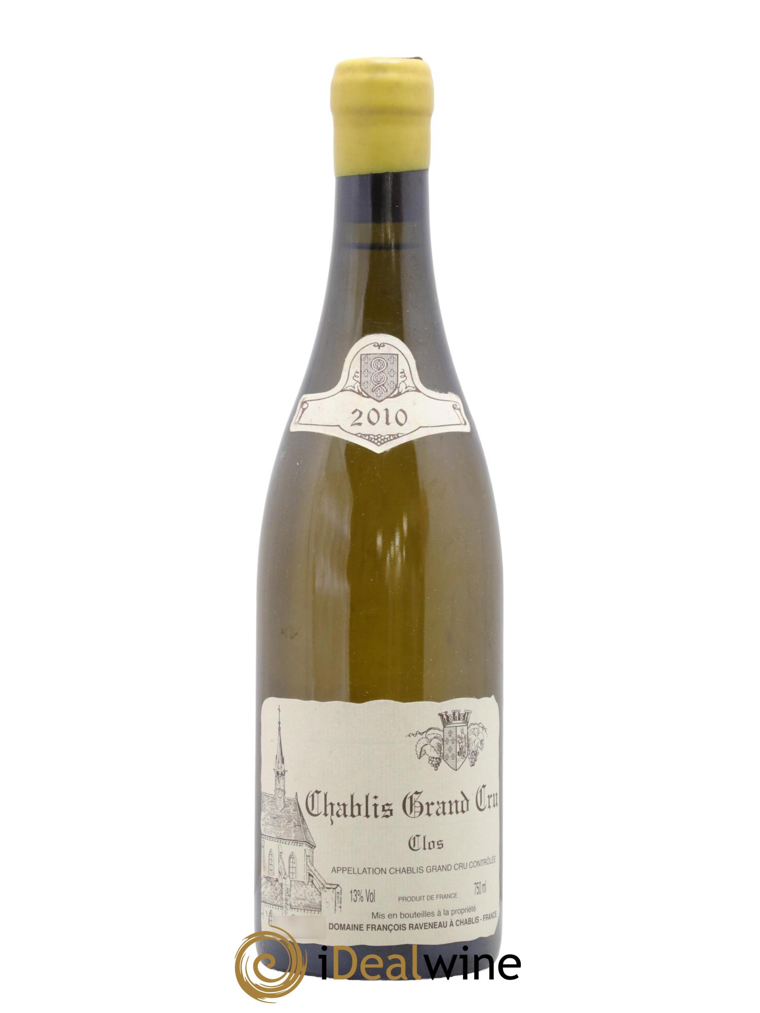 Chablis Grand Cru Clos Raveneau (Domaine) 2010 - Lot de 1 bouteille - 0