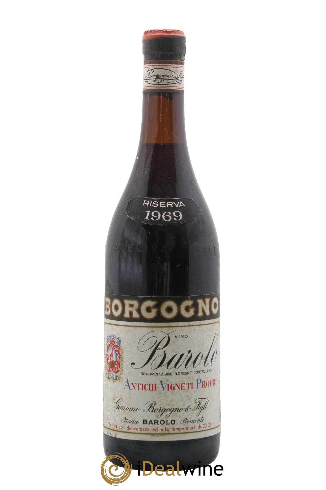 Barolo DOCG Riserva Giacomo Borgogno 1969 - Lotto di 1 bottiglia - 0