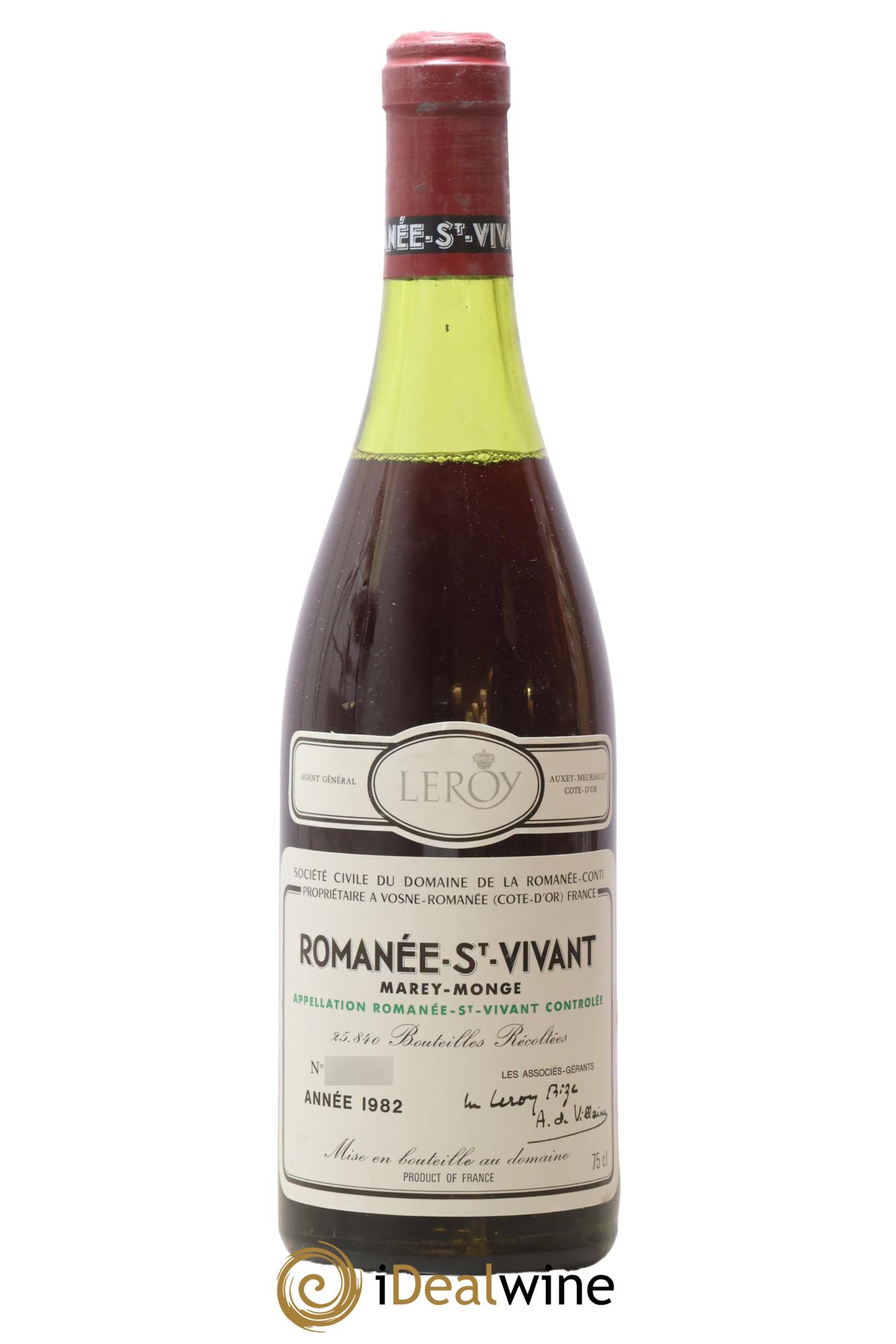 Romanée-Saint-Vivant Grand Cru Domaine de la Romanée-Conti 1982 - Lot de 1 bouteille - 0