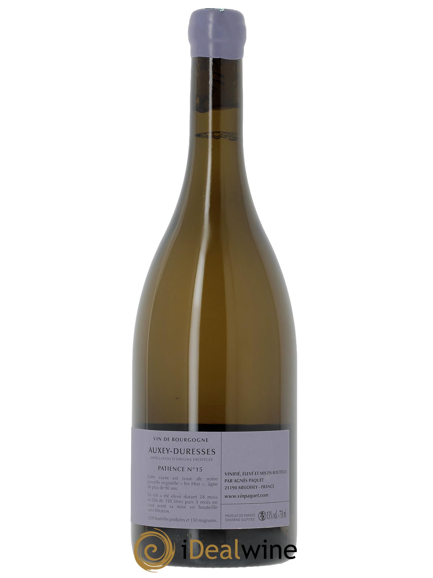 Auxey-Duresses Patience n°15 Agnès Paquet (Domaine)  2022 - Lotto di 1 bottiglia - 1