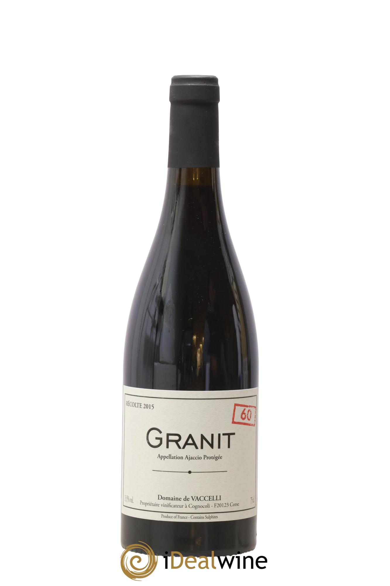 Ajaccio Granit 60 Vaccelli 2015 - Lot de 1 bouteille - 0