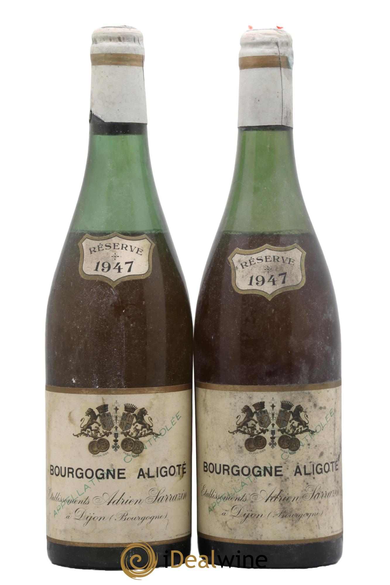 Bourgogne Aligoté Domaine Adrien Sarrazin 1947 - Lot de 2 bouteilles - 0
