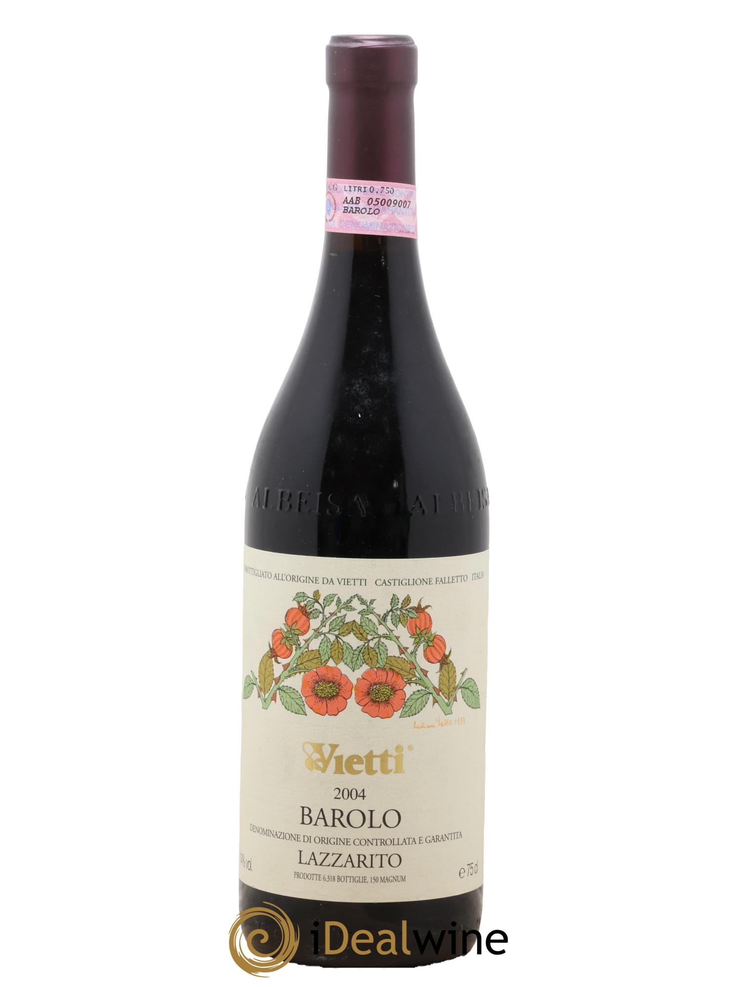 Barolo DOCG Lazzarito Vietti 2004 - Lot de 1 bouteille - 0