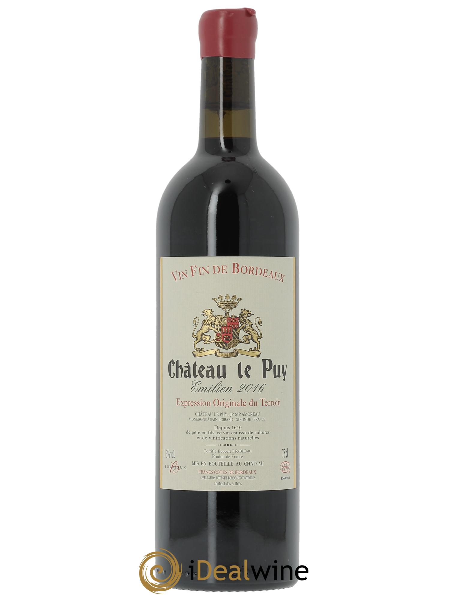 Le Puy - Cuvée Emilien 2016 - Lot de 1 bouteille - 0