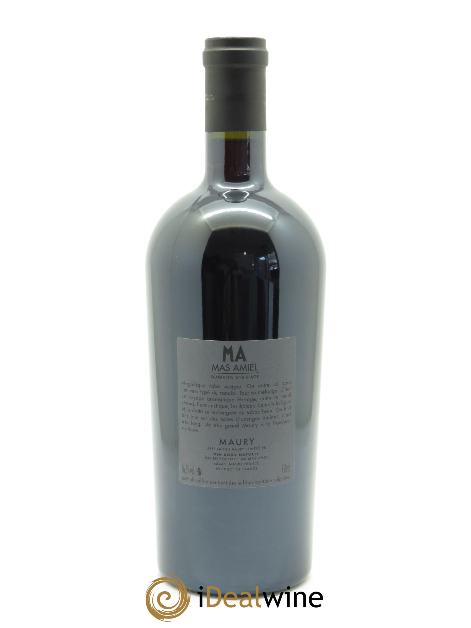 Maury Mas Amiel 40 ans d'âge  - Lot de 1 bouteille - 1