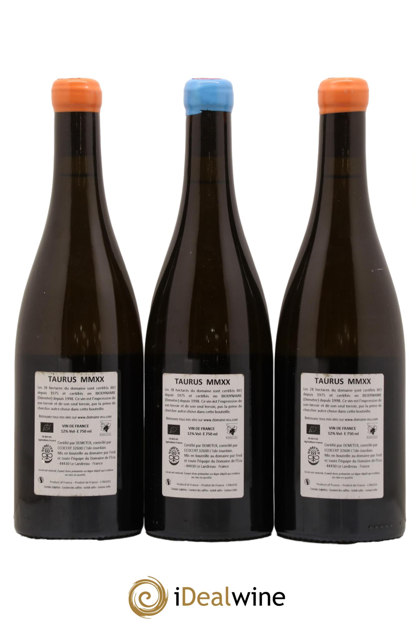 Vin de France (ex-Muscadet-Sèvre-et-Maine) Taurus Domaine de L'Ecu 2020 - Posten von 3 Flaschen - 1