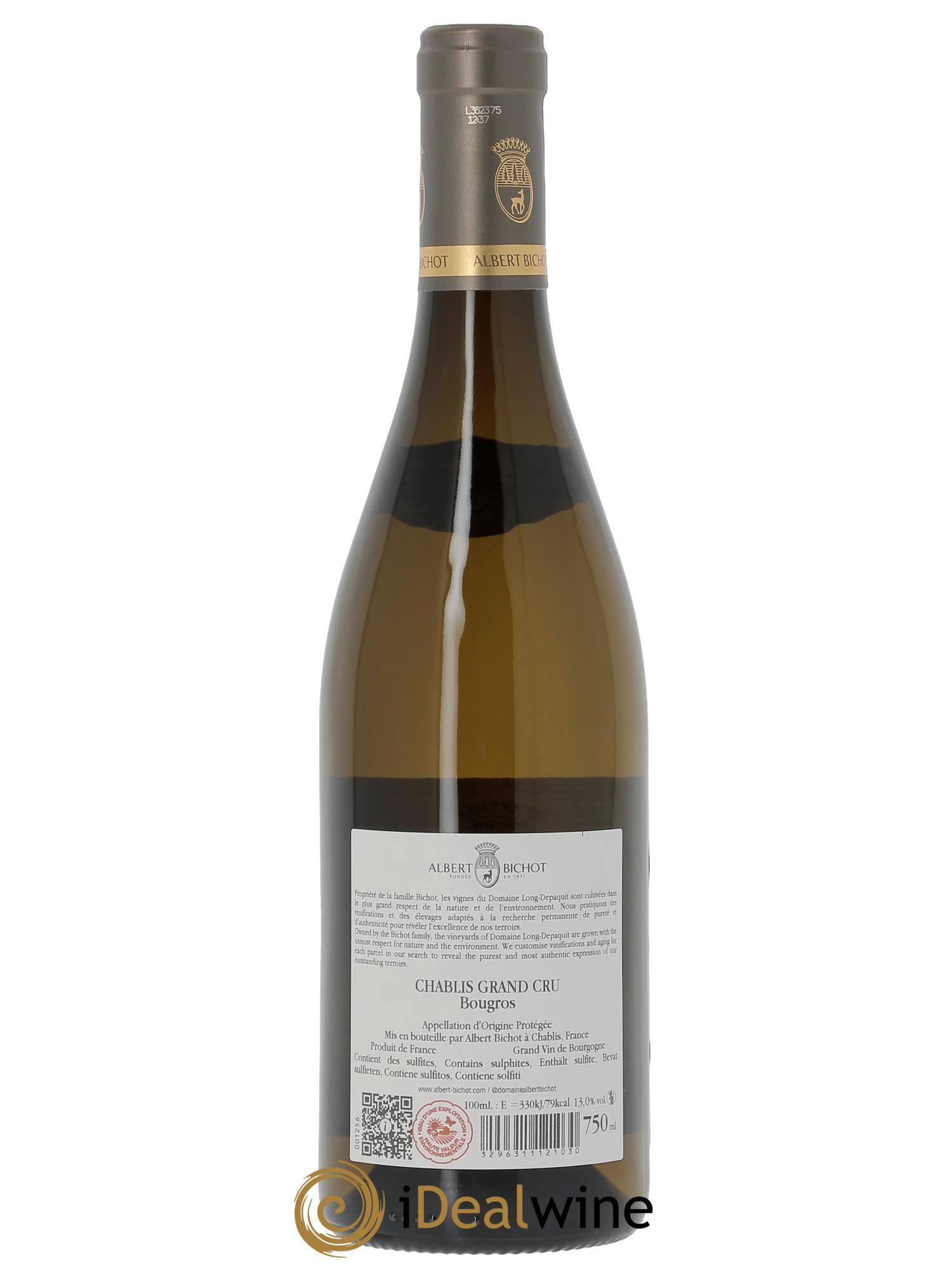 Chablis Grand Cru Bougros Long Depaquit - Albert Bichot (Domaine)  2023 - Lot de 1 bouteille - 1