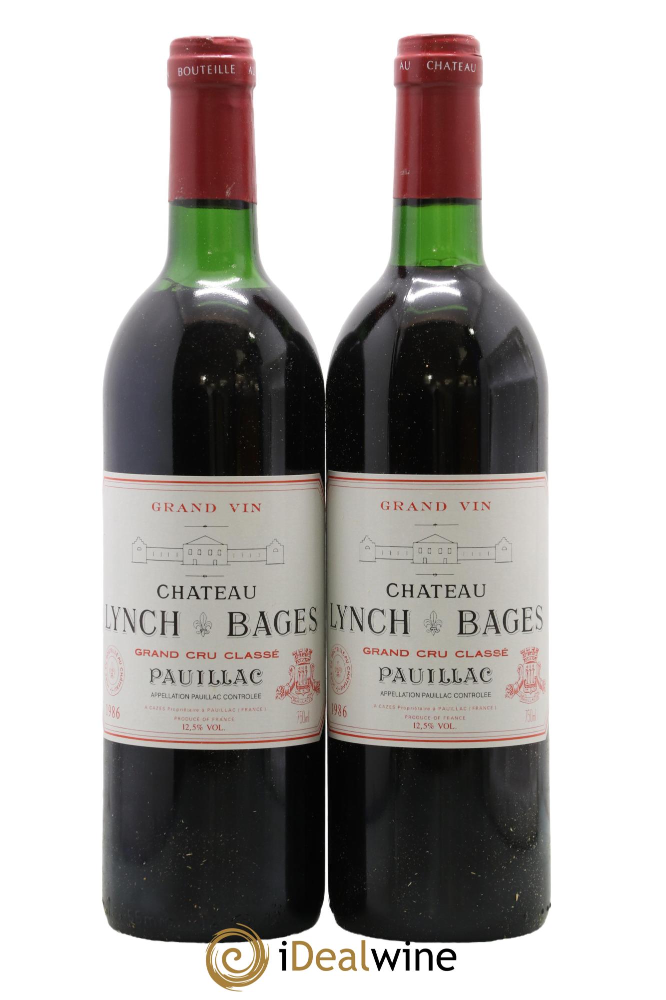 Château Lynch Bages 5ème Grand Cru Classé 1986 - Lot de 2 bouteilles - 0