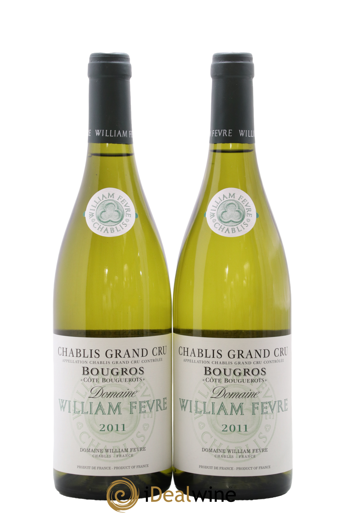 Chablis Grand Cru Bougros Côte Bouguerots William Fèvre 2011 - Lot de 2 bouteilles - 0