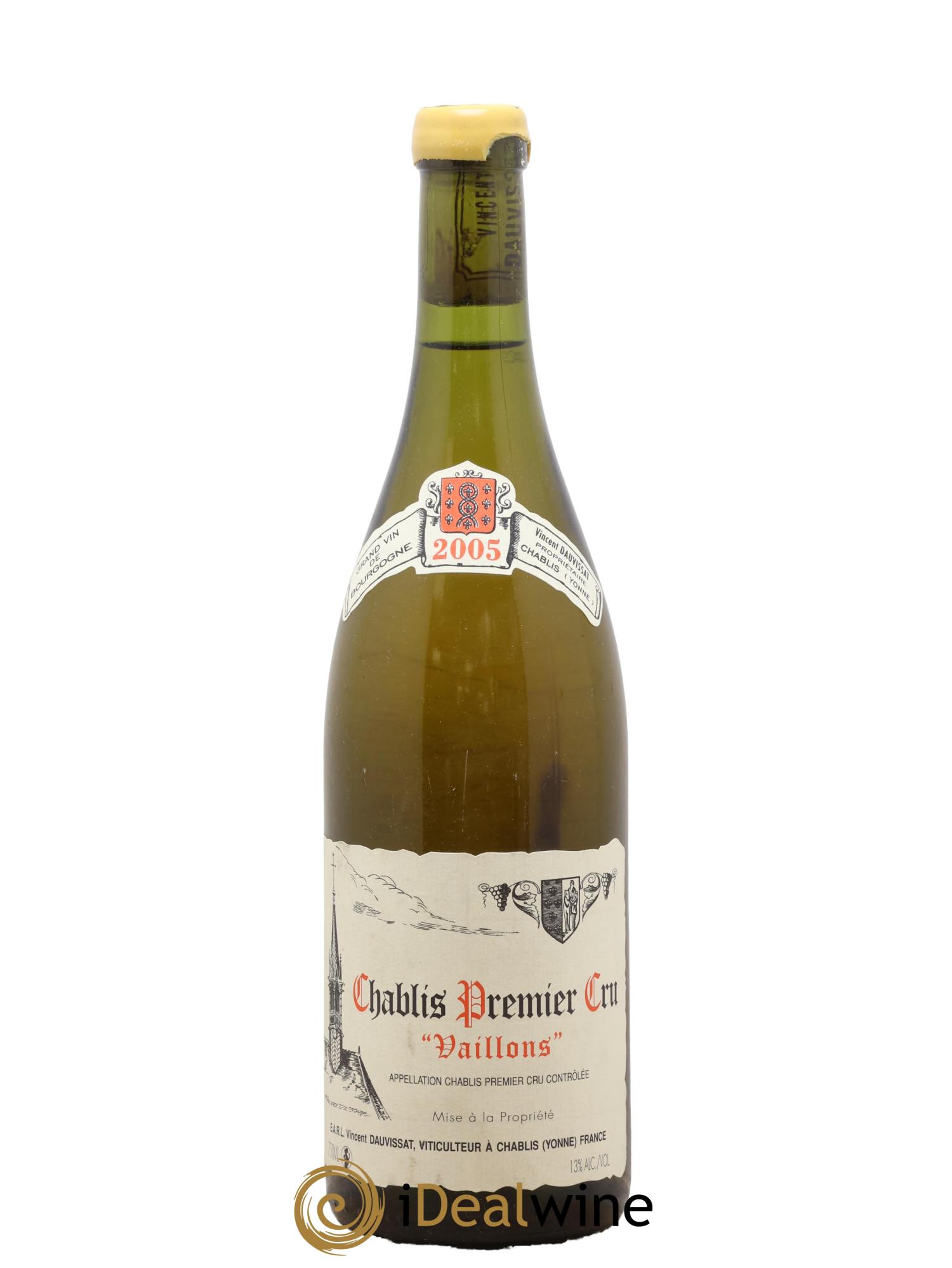 Chablis 1er Cru Vaillons Vincent Dauvissat (Domaine) 2005 - Lot de 1 bouteille - 0
