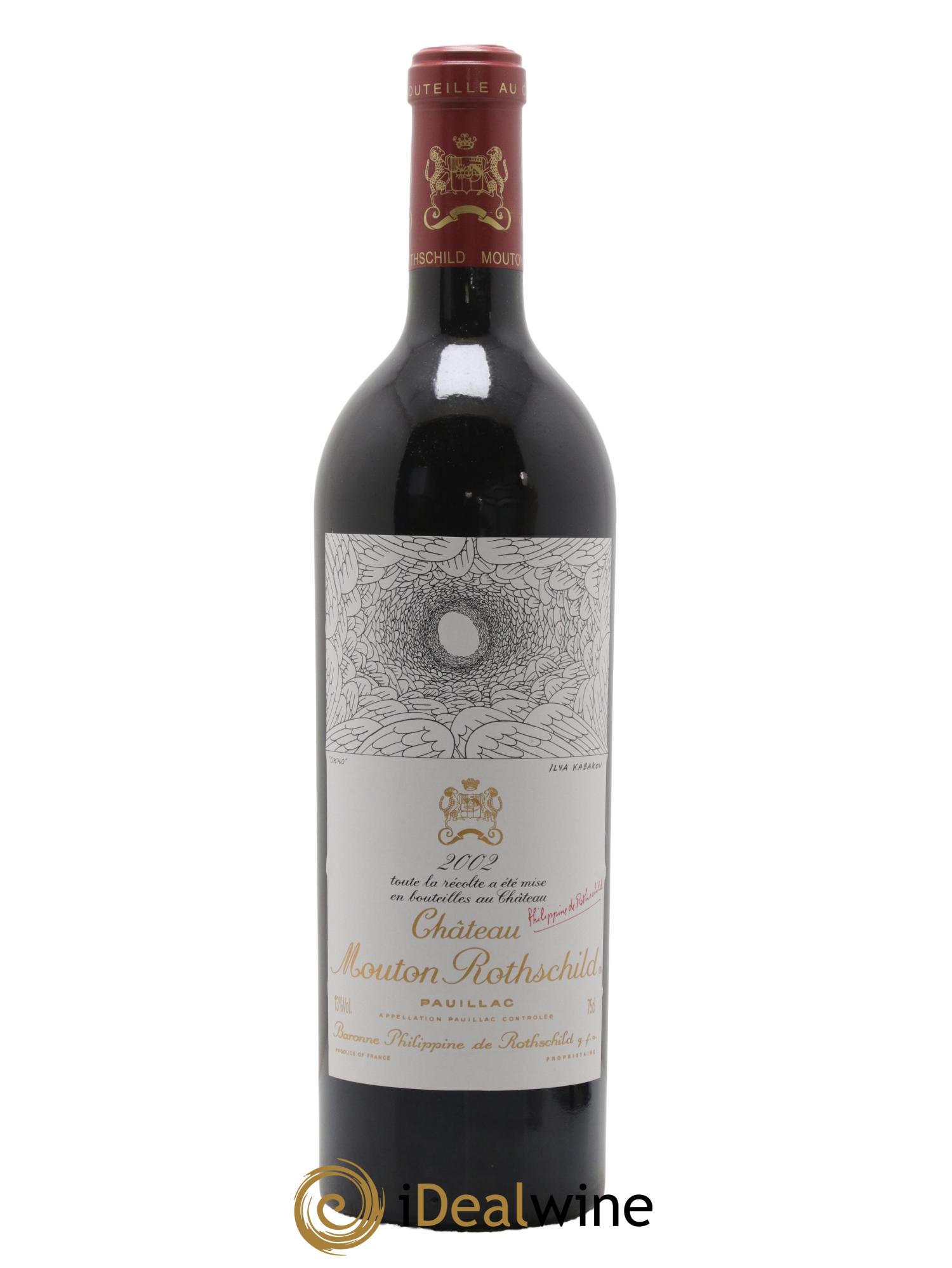 Château Mouton Rothschild 1er Grand Cru Classé 2002 - Lot de 1 bouteille - 0