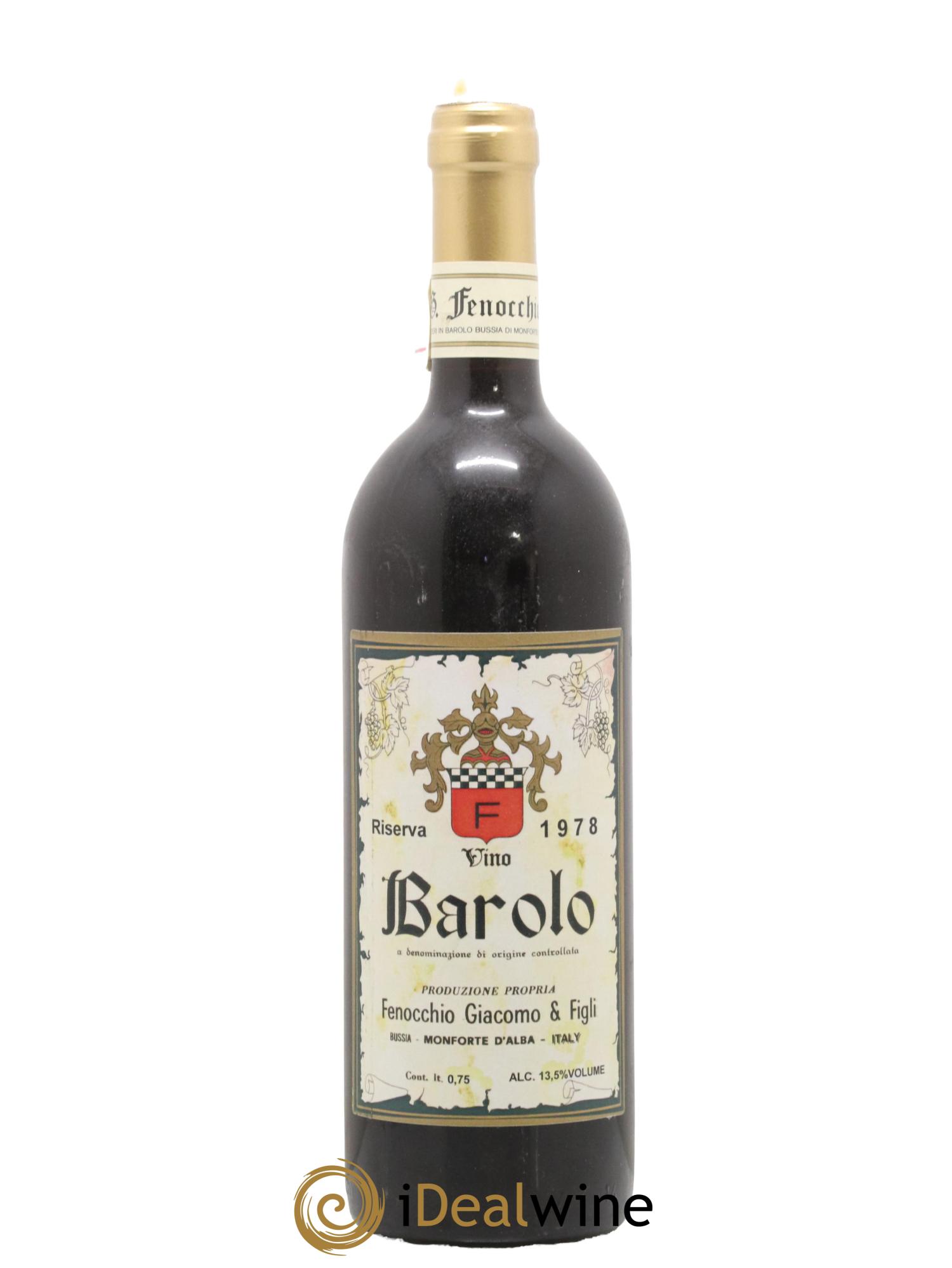 Barolo Riserva Fenocchio 1978 - Lot of 1 bottle - 0
