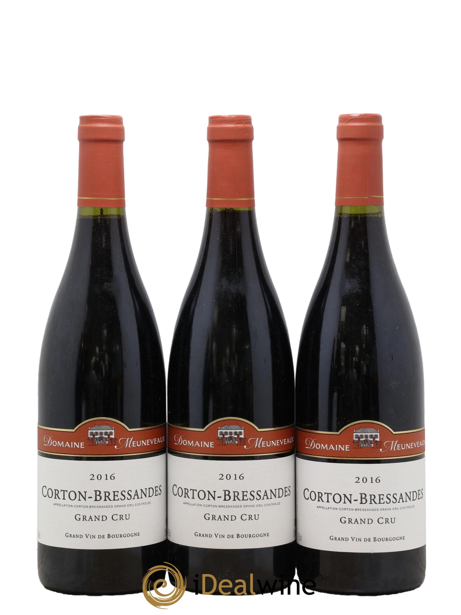 Corton Grand Cru Bressandes Domaine Meuneveaux 2016 - Lot de 3 bouteilles - 0