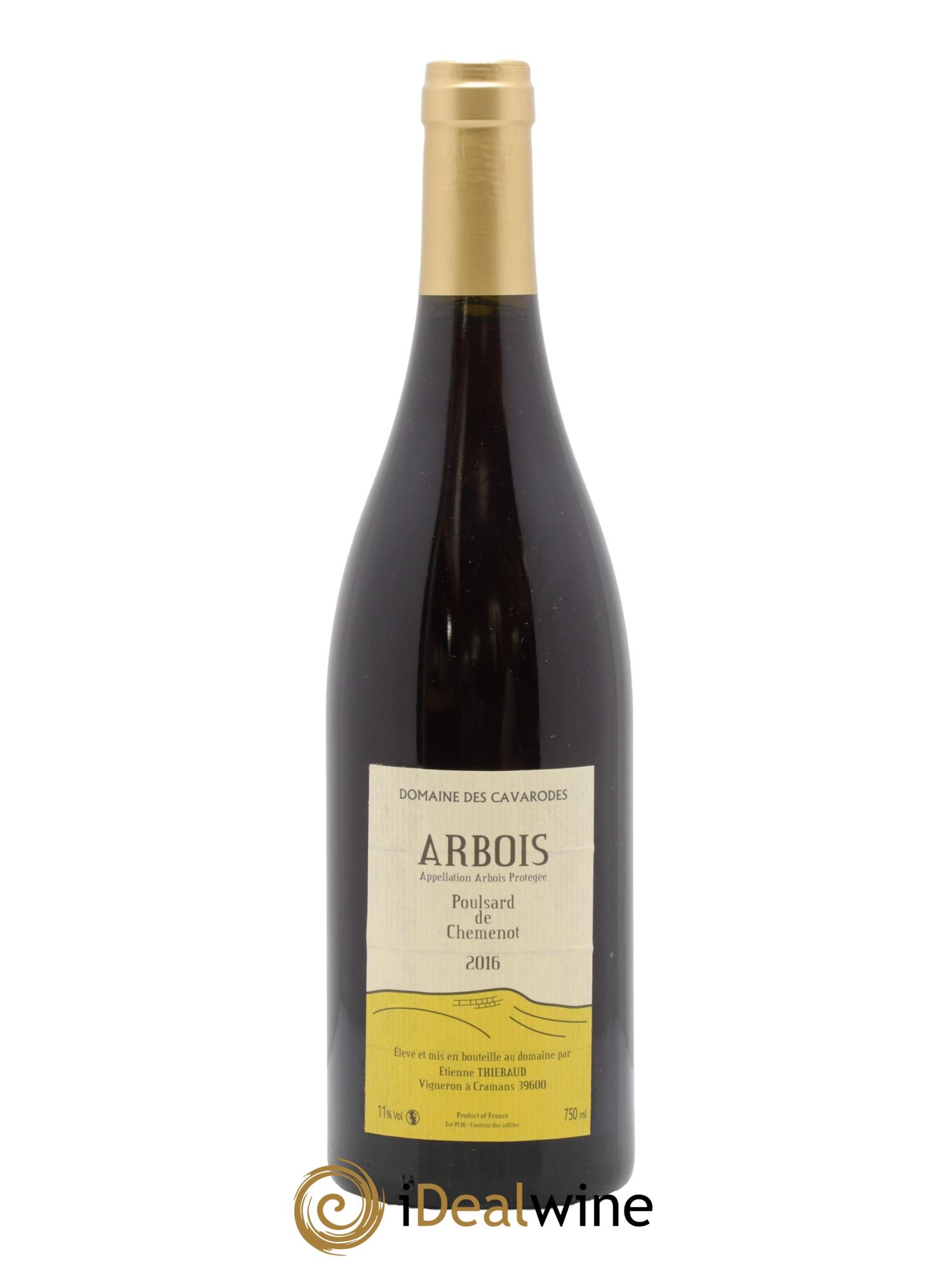 Arbois Poulsard de Chemenot Cavarodes (Domaine des) - Etienne Thiébaud 2016 - Lot de 1 bouteille - 0