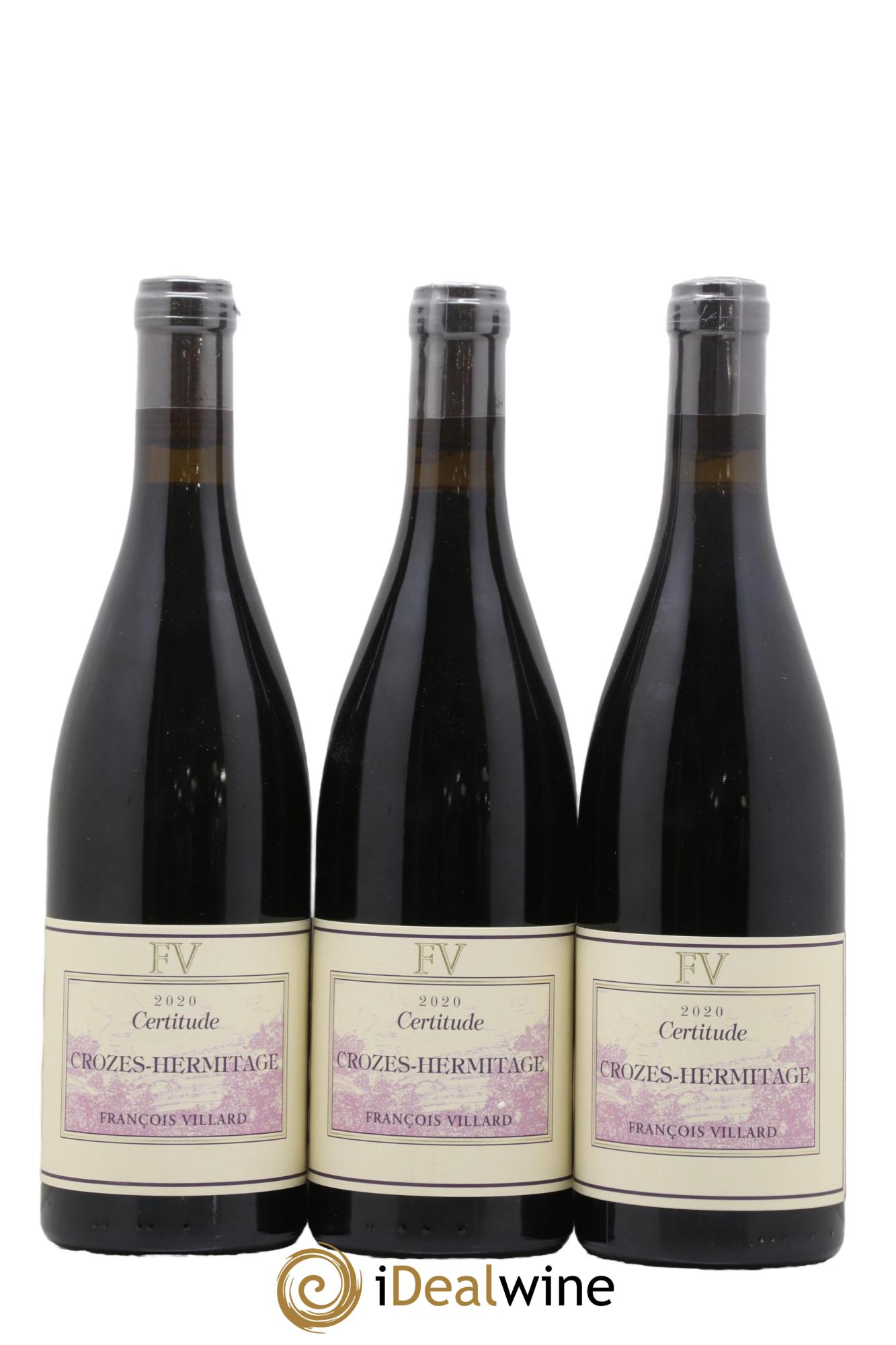 Crozes-Hermitage Certitude François Villard 2020 - Lot de 3 bouteilles - 0