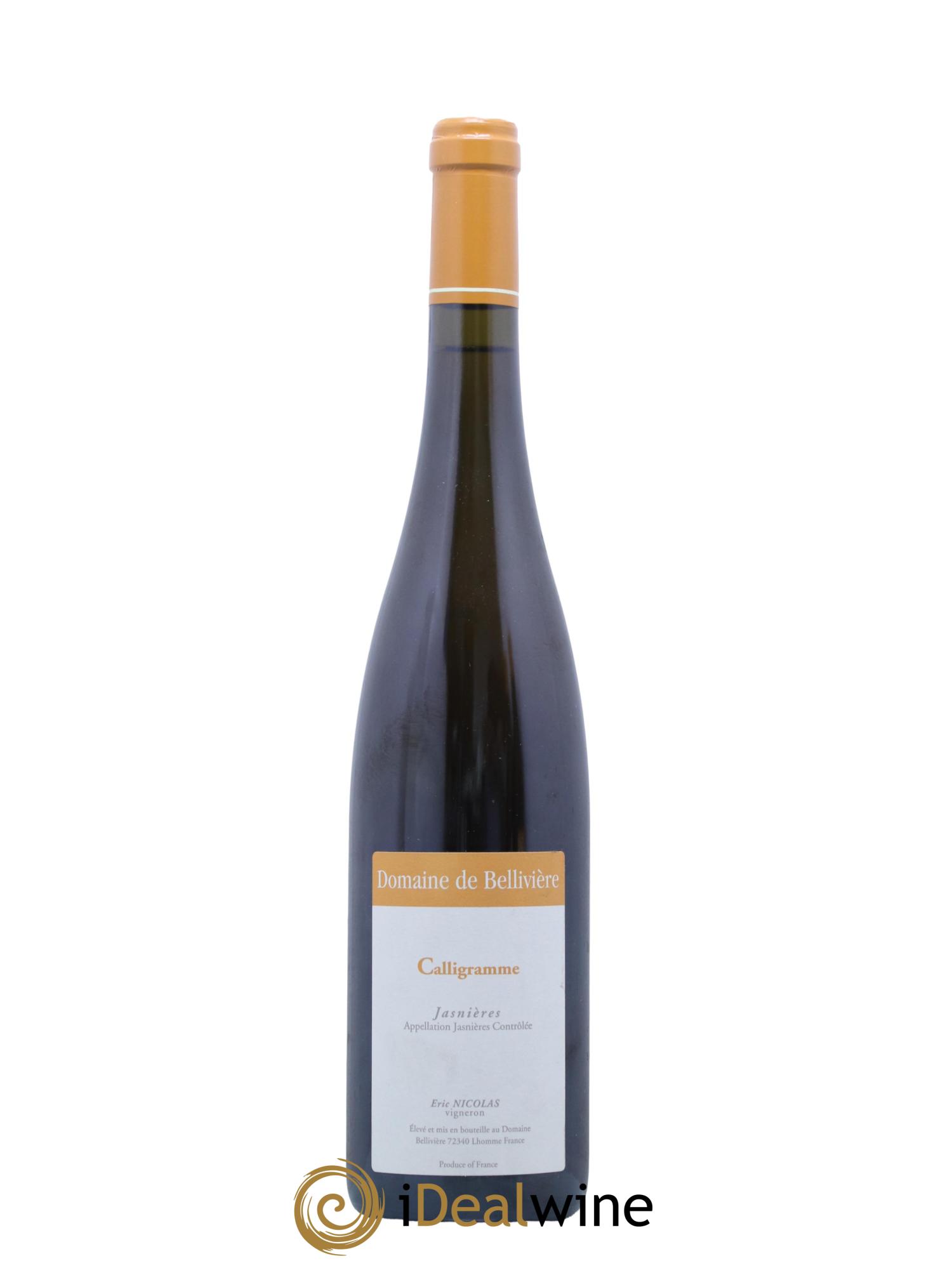 Jasnières Calligramme Domaine de Bellivière 2013 - Lot de 1 bouteille - 0