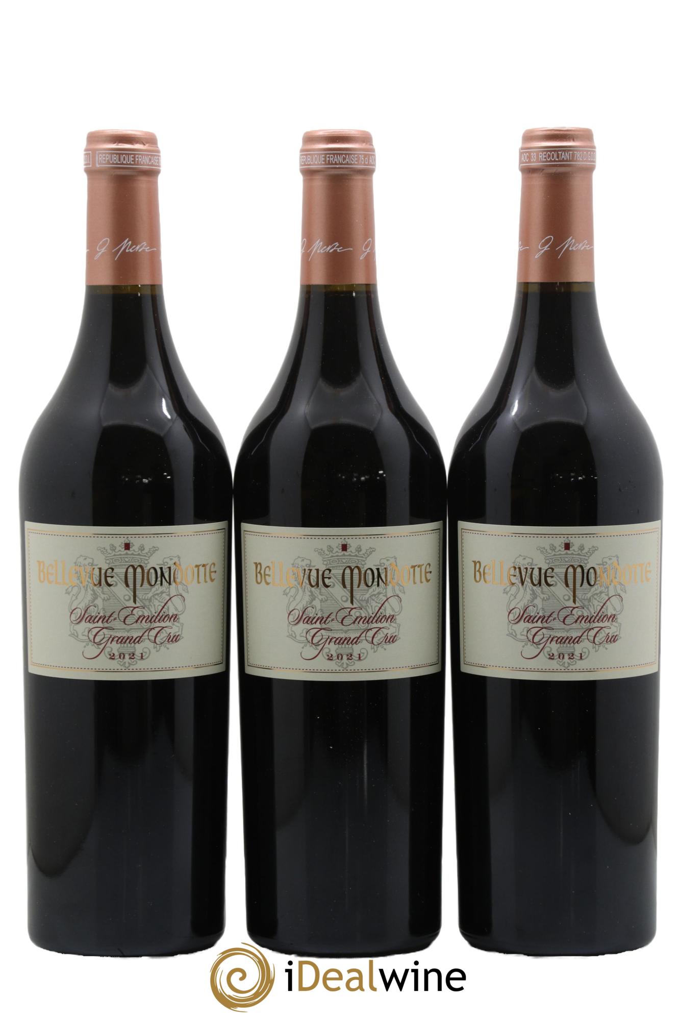 Château Bellevue Mondotte 2021 - Lotto di 3 bottiglie - 0