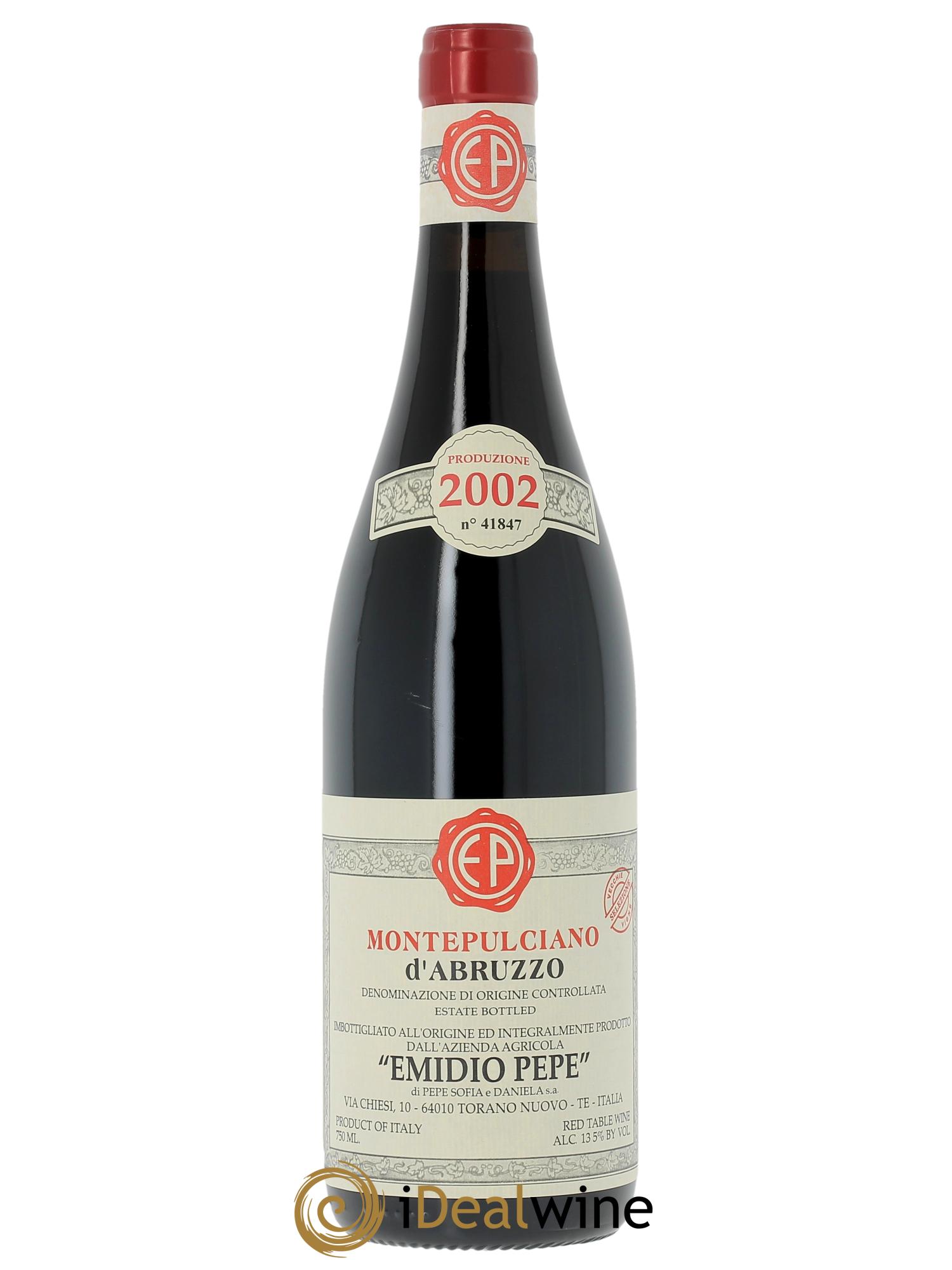 Montepulciano d'Abruzzo DOC Riserva Vecchie Viti Emidio Pepe 2002 - Lot de 1 bouteille - 0
