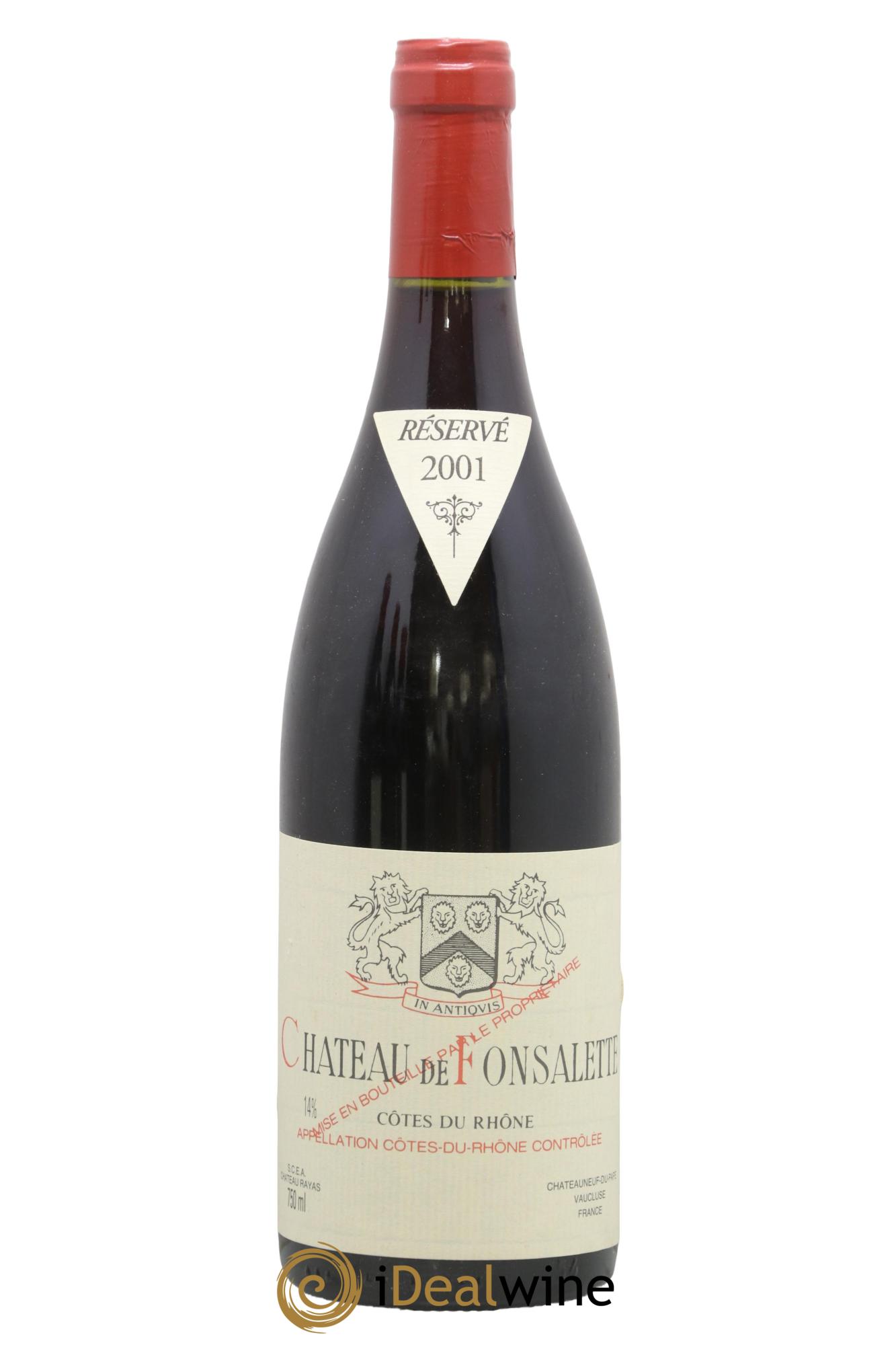 Côtes-du-Rhône Château de Fonsalette Emmanuel Reynaud 2001 - Lotto di 1 bottiglia - 0