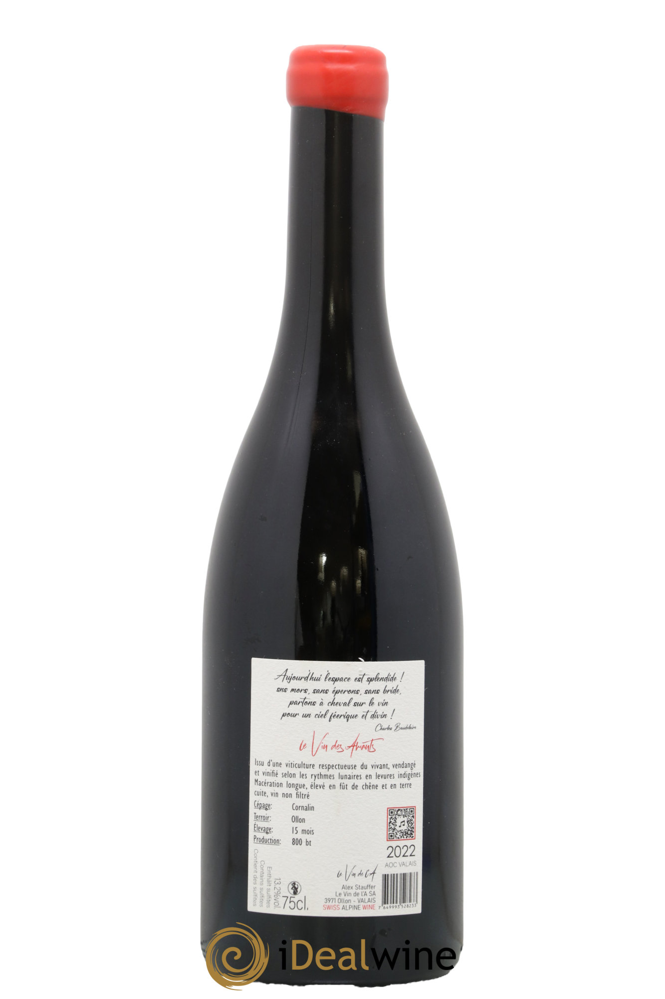 Valais Cornalin Le Vin Des Amants 2022 - Lot de 1 bouteille - 1