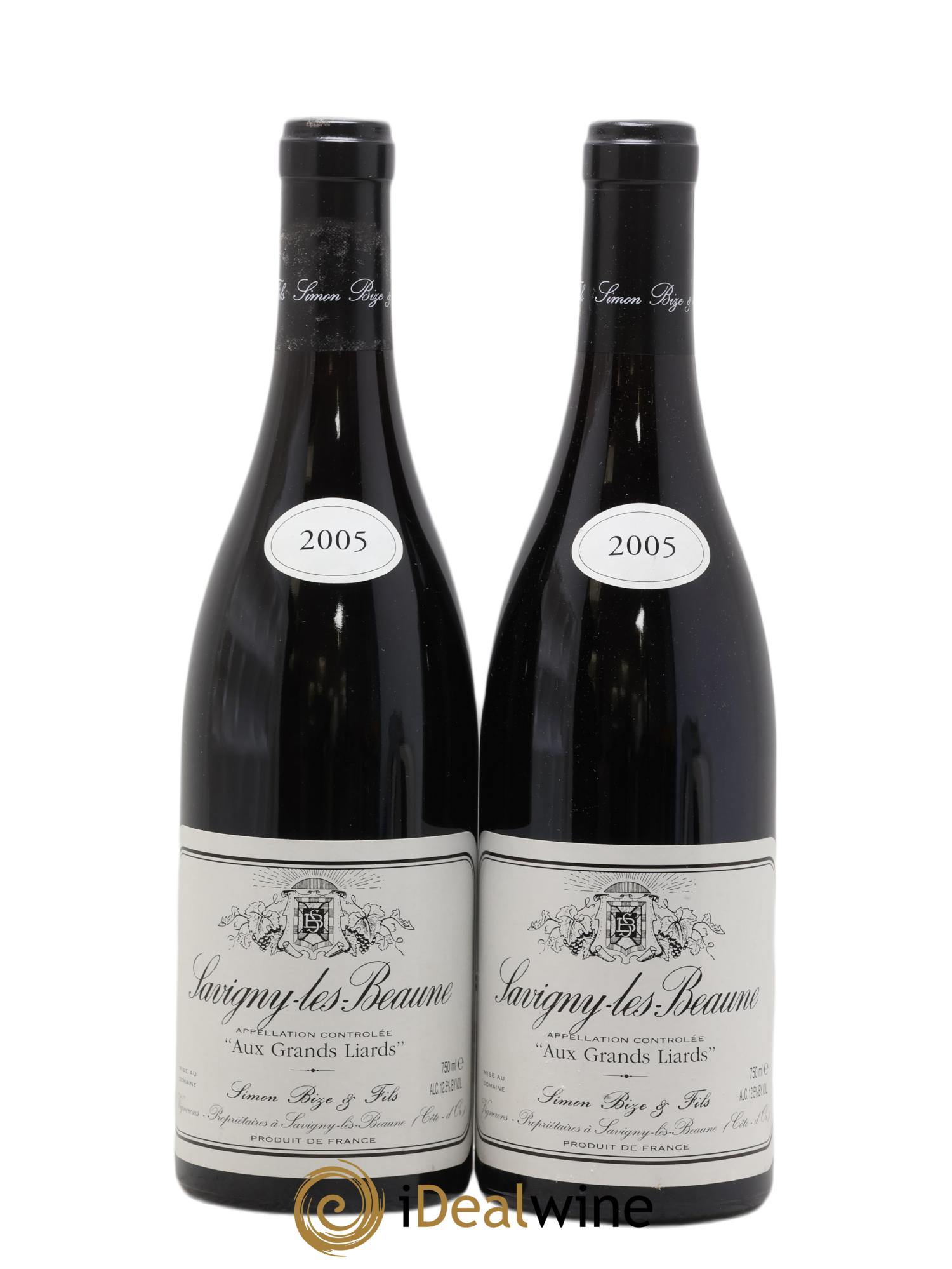 Savigny-lès-Beaune Aux Grands Liards Simon Bize & Fils 2005 - Posten von 2 Flaschen - 0