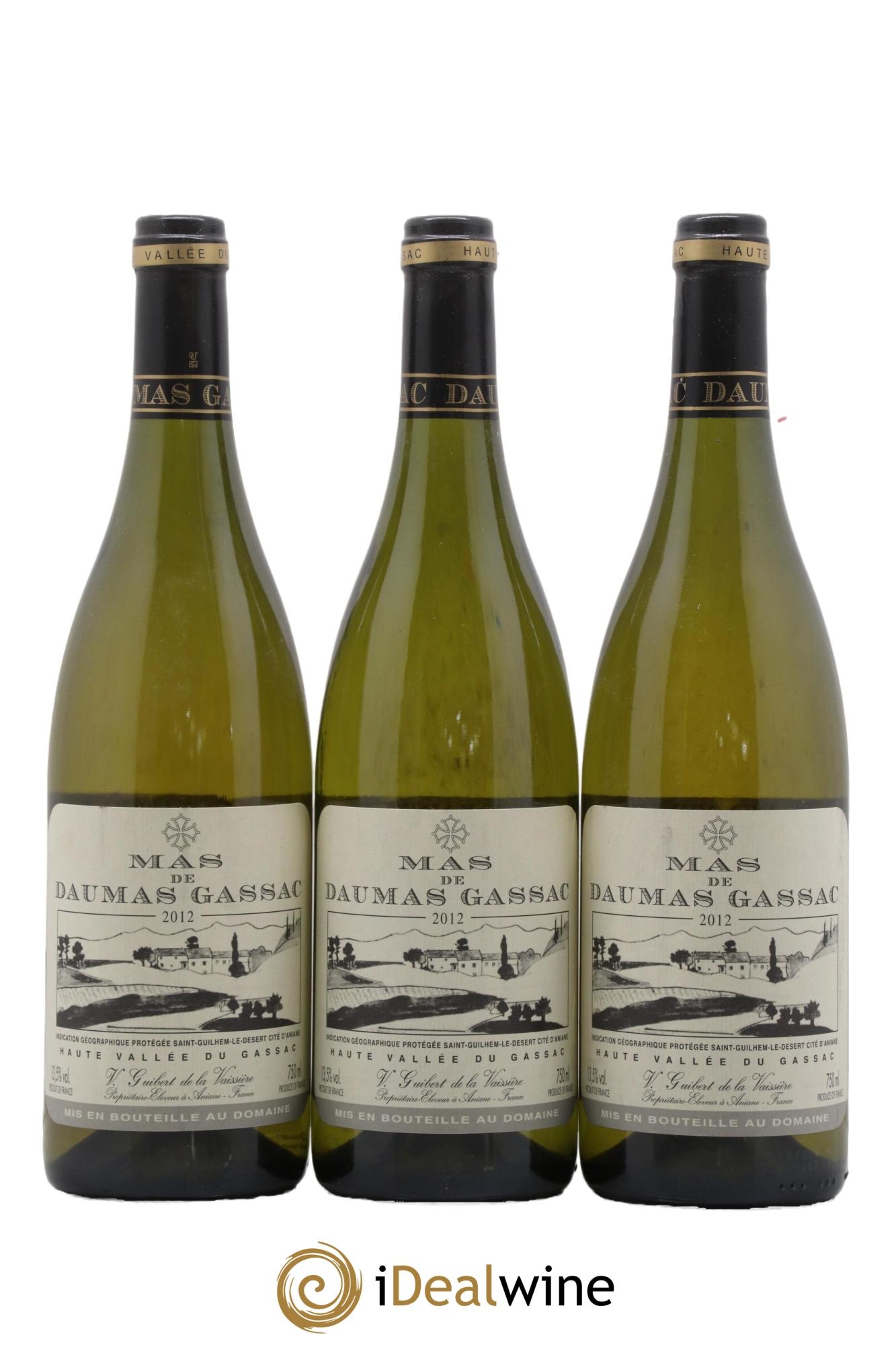 IGP St Guilhem-le-Désert - Cité d'Aniane Mas Daumas Gassac Famille Guibert de La Vaissière 2012 - Lotto di 3 bottiglie - 0