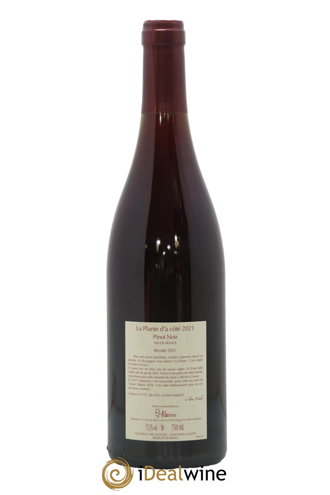 Vin de France La Plante d'à coté Binaume Bizot-Naudin 2021 - Lot de 1 bouteille - 1