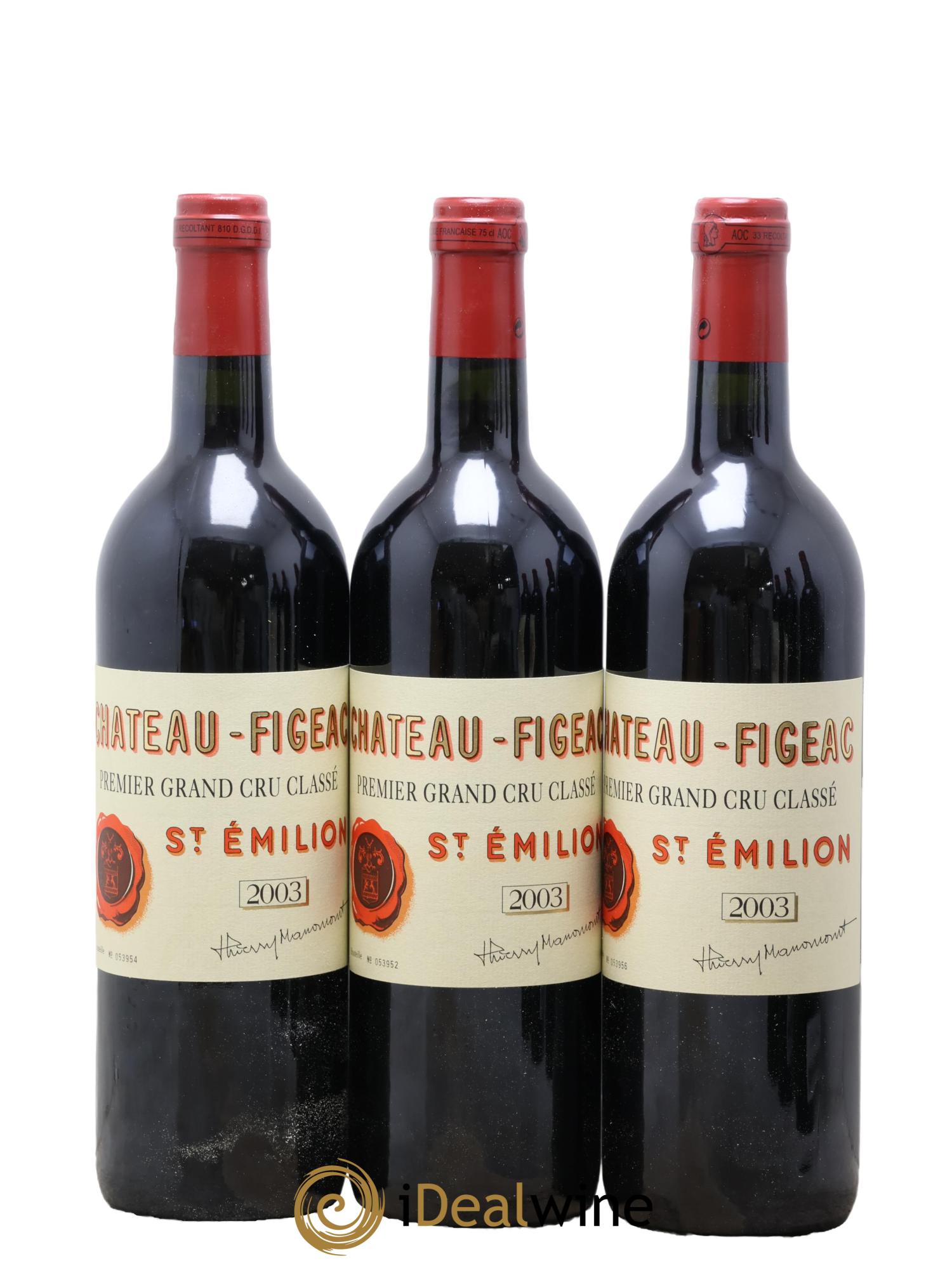 Château Figeac 1er Grand Cru Classé A 2003 - Posten von 6 Flaschen - 1