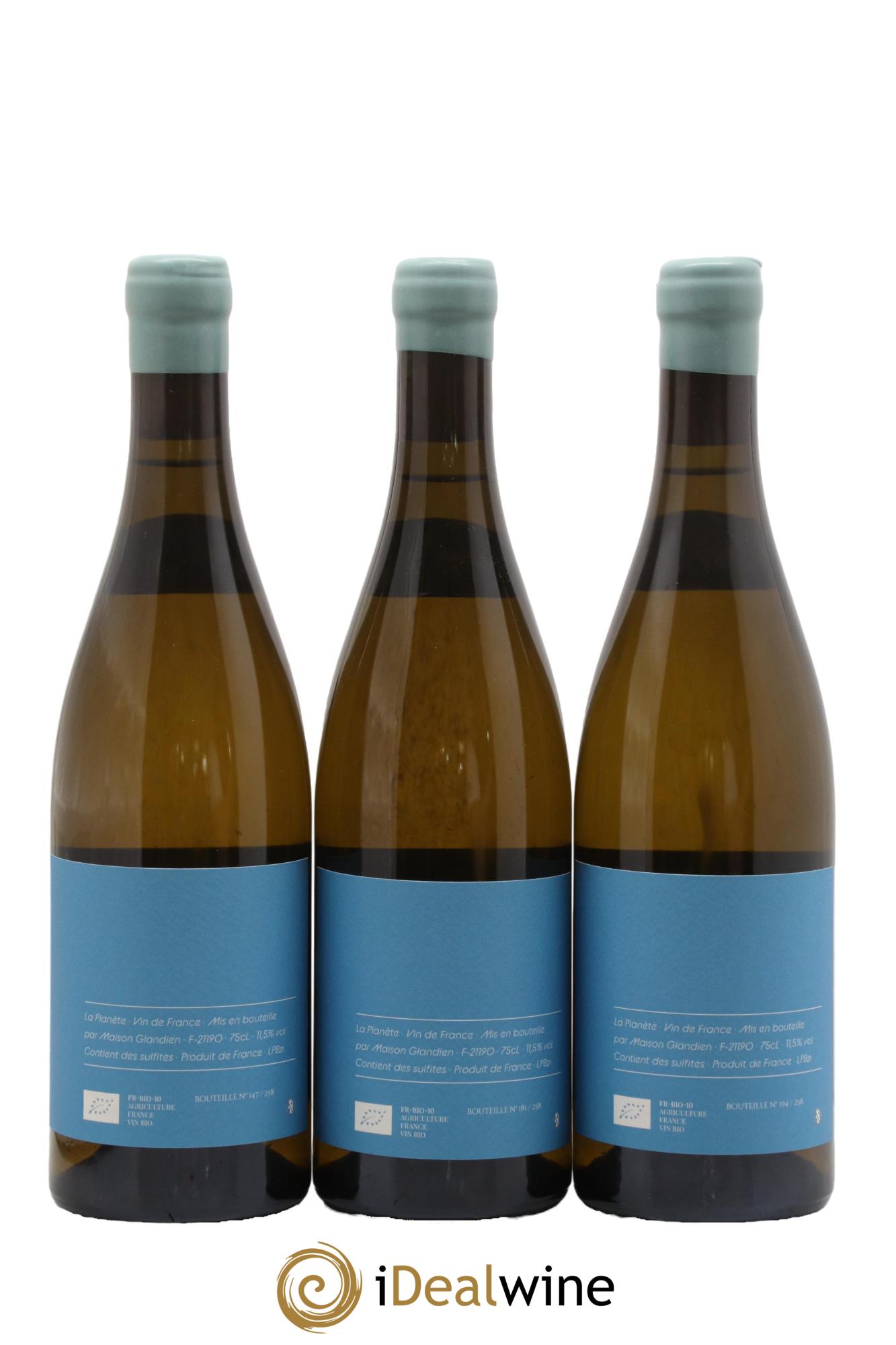 Vin de France La Planète Blanc Maison Glandien 2021 - Lot de 3 bouteilles - 1