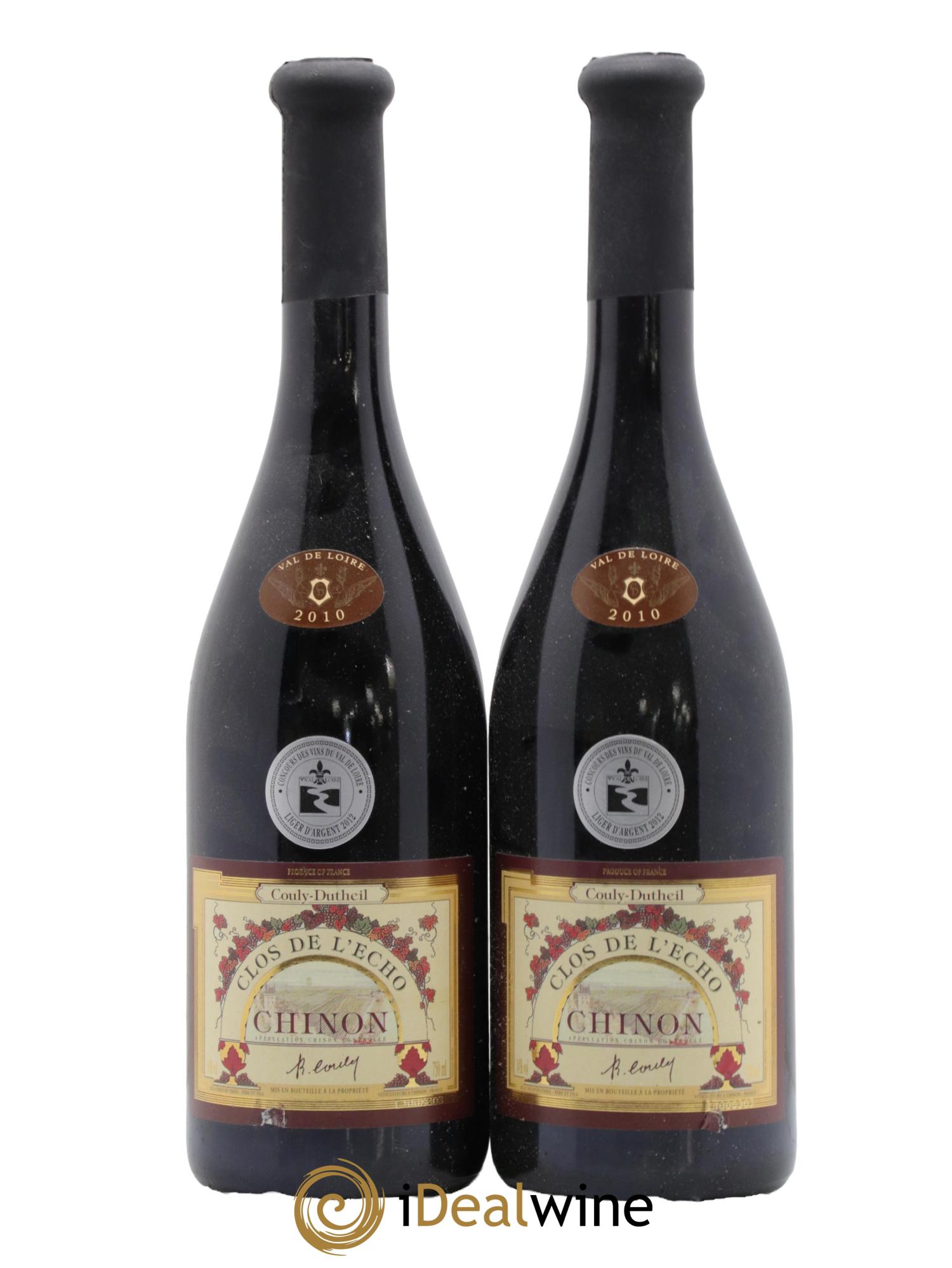 Chinon Clos de l'Echo Couly-Dutheil 2010 - Lot de 2 bouteilles - 0