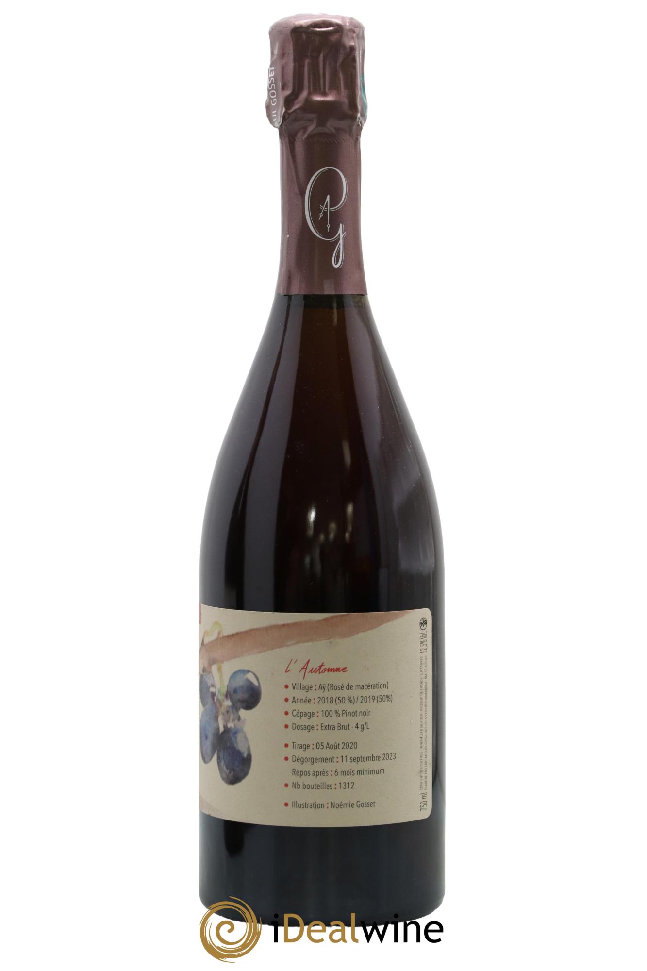 Au Fil des Temps l'Automne Paul Gosset - Lot de 1 bouteille - 1