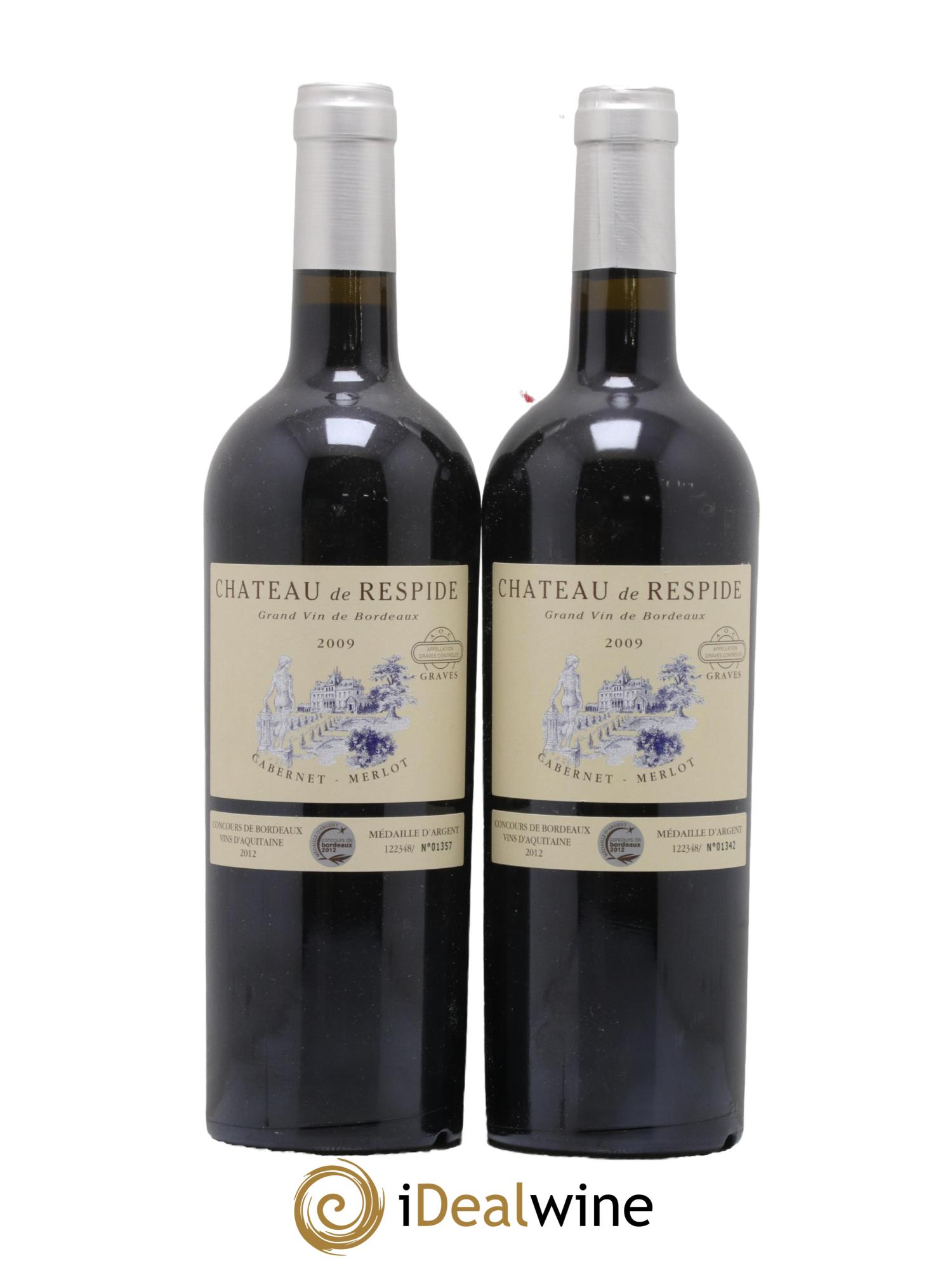 Graves Graves Chateau de Respide Cabernet Merlot 2009 - Lot de 2 bouteilles - 0