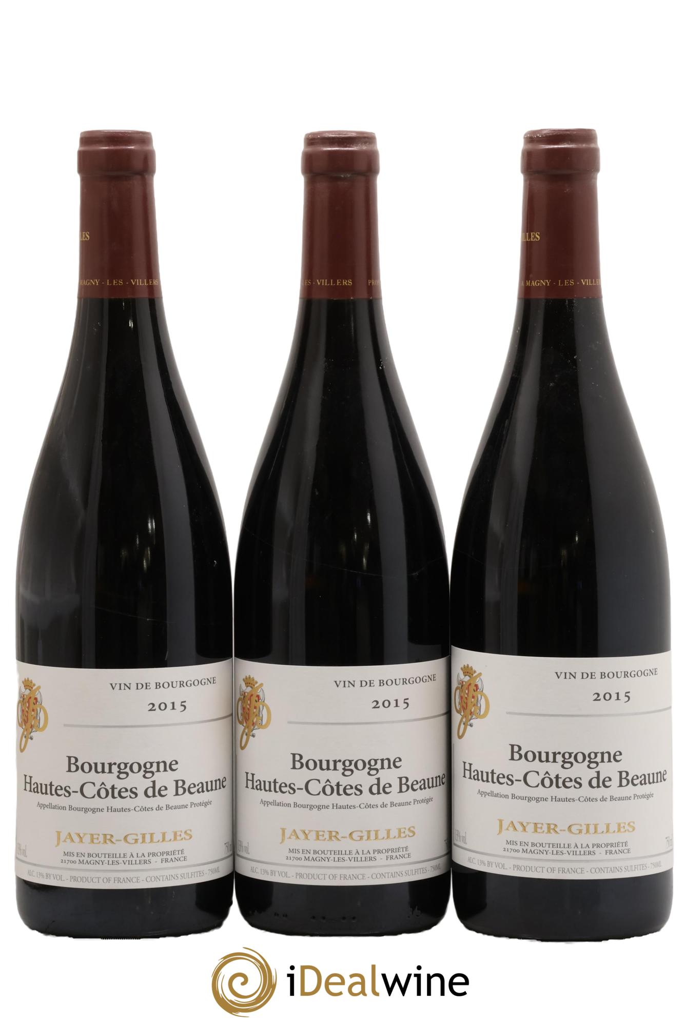 Hautes-Côtes de Beaune Hoffmann-Jayer (anciennement Jayer-Gilles) 2015 - Lot de 3 bouteilles - 0